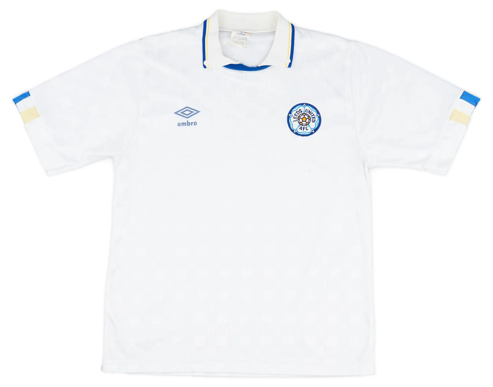 Umbro Leeds United Mens SS Home Shirt 1988/90
