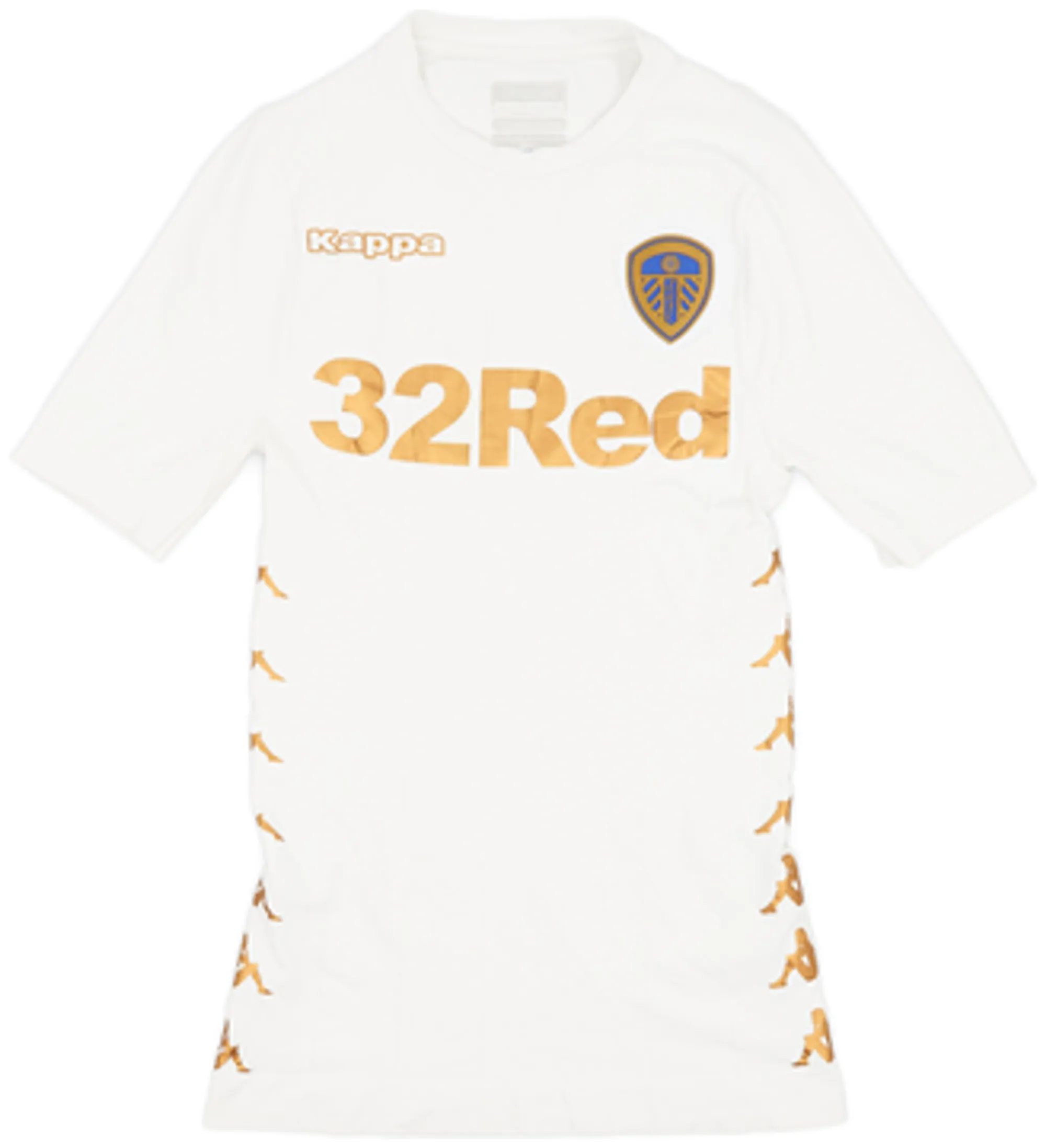 Kappa Leeds United Mens SS Player Issue Home Shirt 2017/18