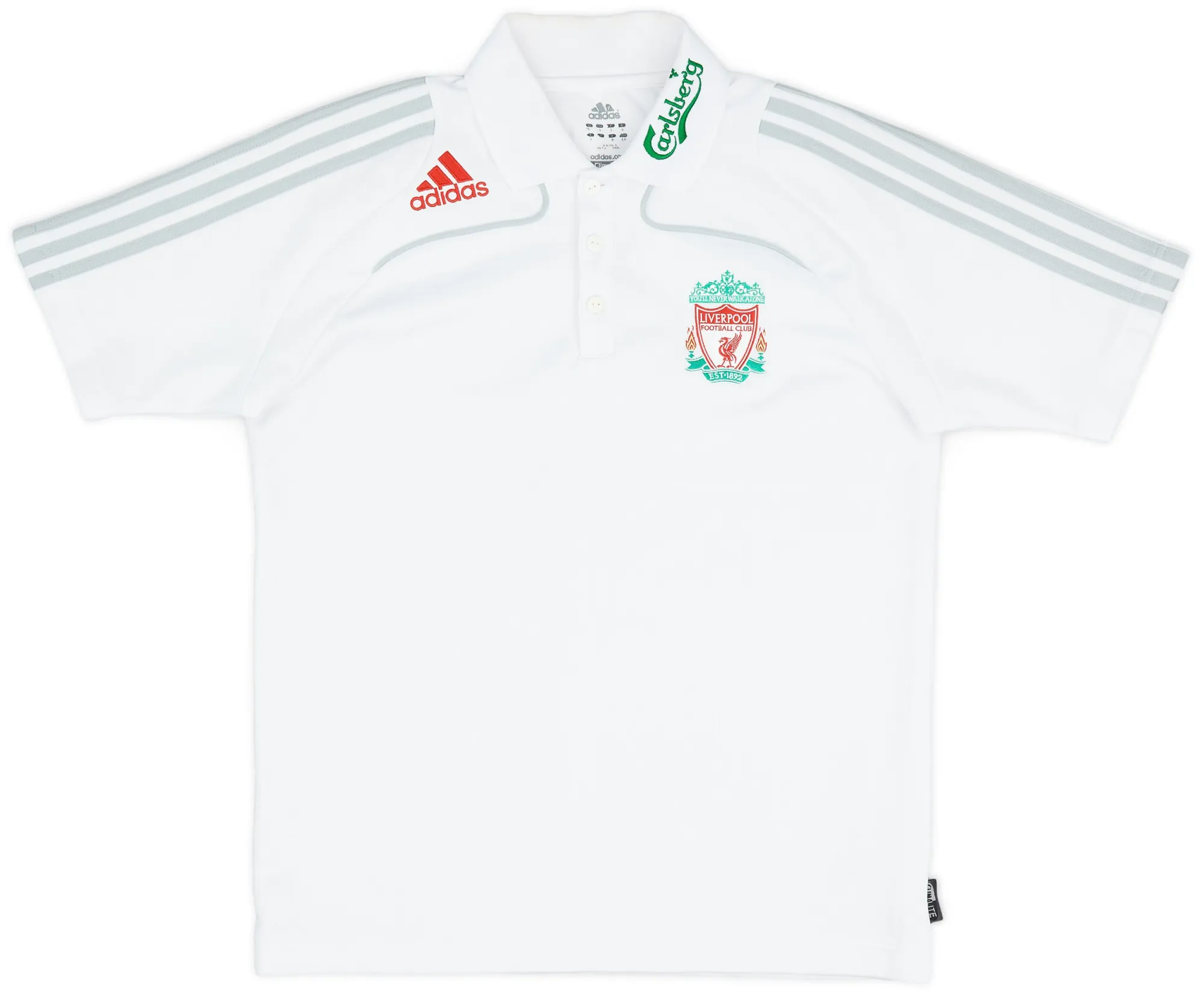 2008-09 Liverpool adidas Polo T-Shirt - 9/10 - (S)