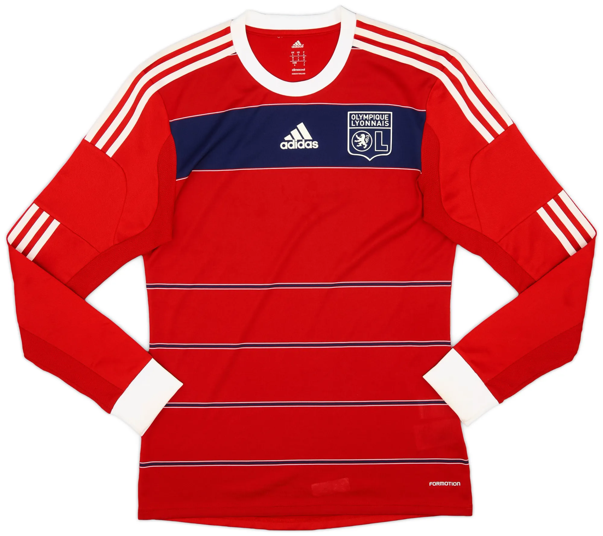 adidas Lyon Mens LS Player Issue Away Shirt 2013/14