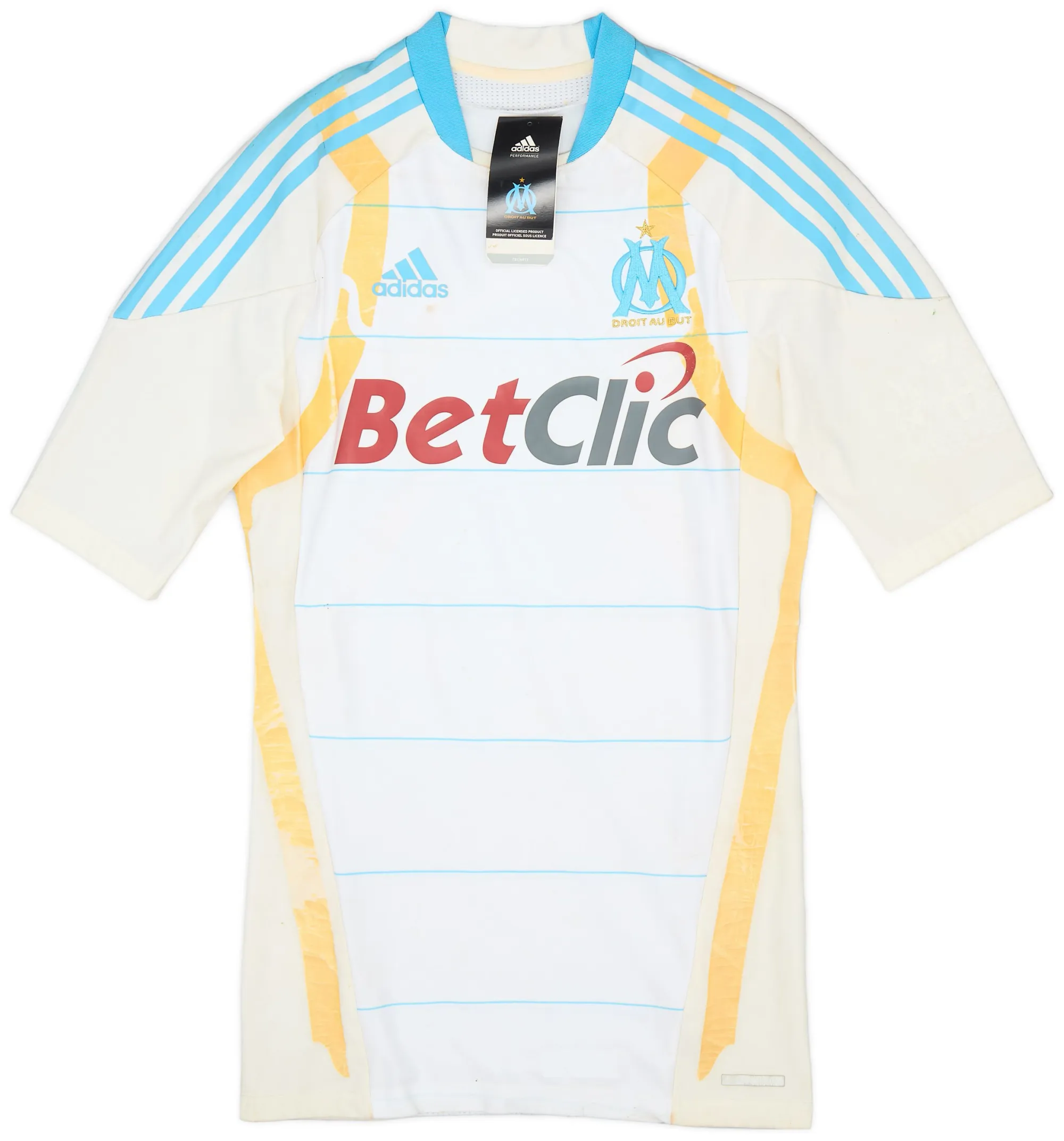 adidas Marseille Mens SS Player Issue Home Shirt 2010/11