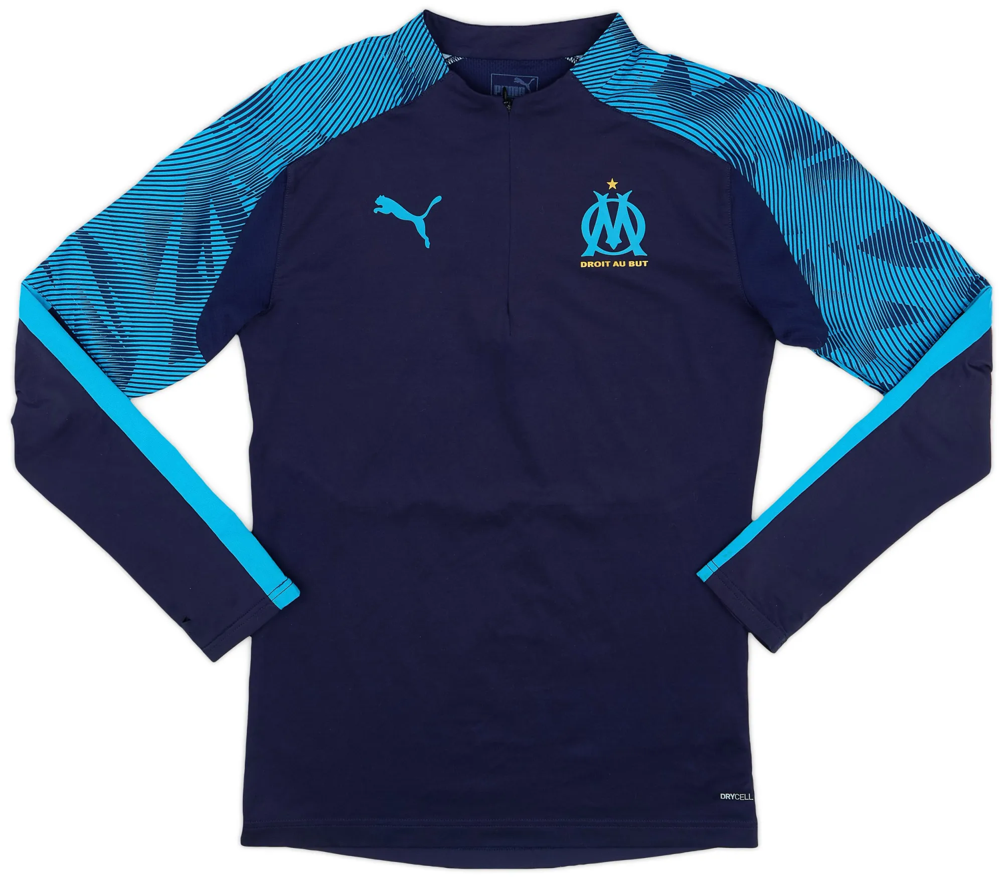 2019-20 Olympique Marseille Puma 1/4 Zip Training Top - 9/10 - (XS)