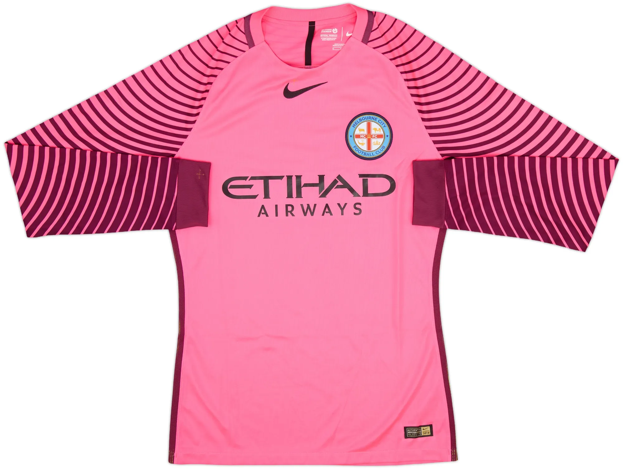 Nike Melbourne City Mens LS Goalkeeper Player Issue Home Shirt 2016/17