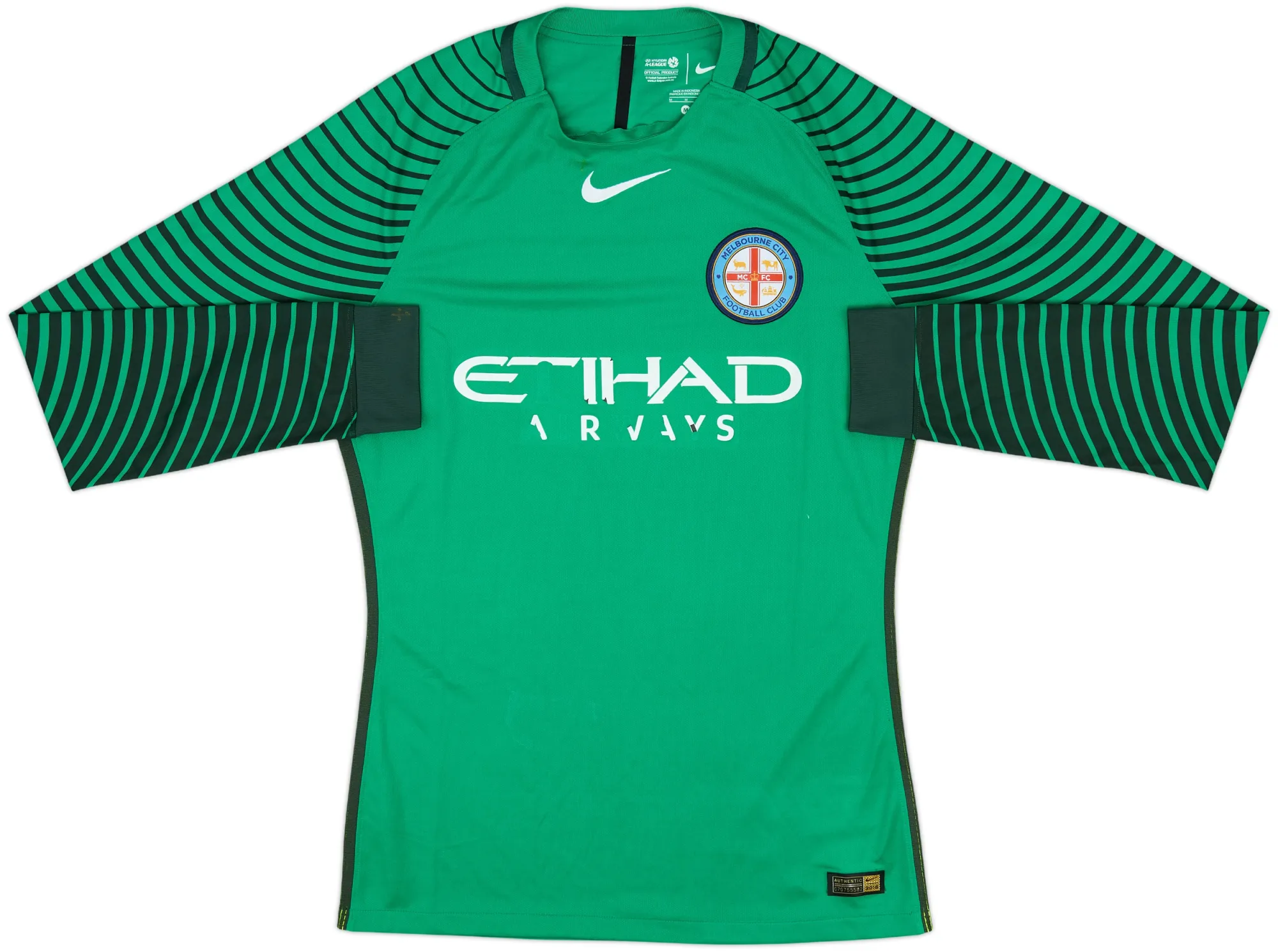 Nike Melbourne City Mens LS Goalkeeper Player Issue Home Shirt 2018/19