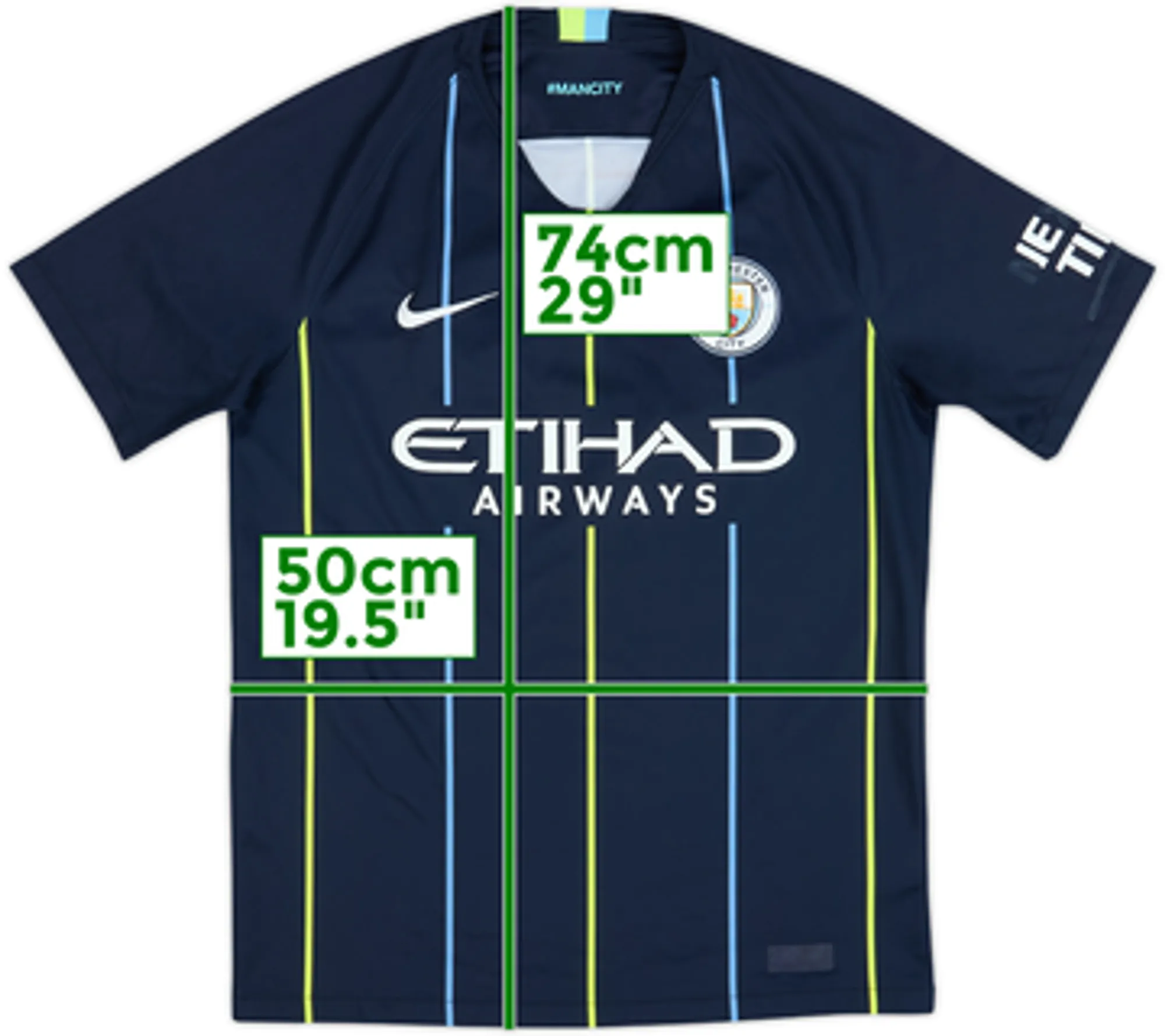 Nike Manchester City Mens SS Away Shirt 2018/19