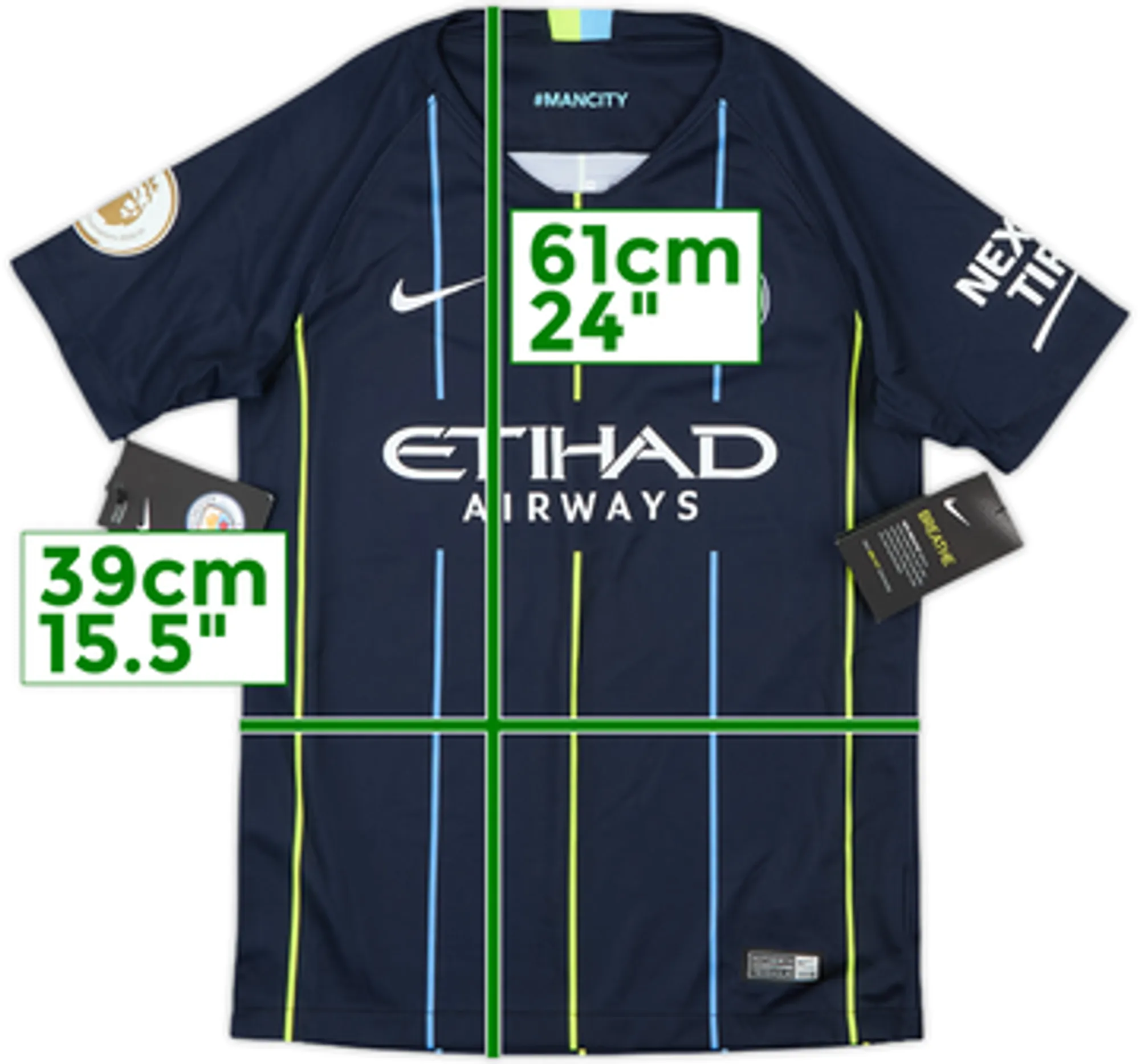 Nike Manchester City Boys SS Away Shirt 2018/19