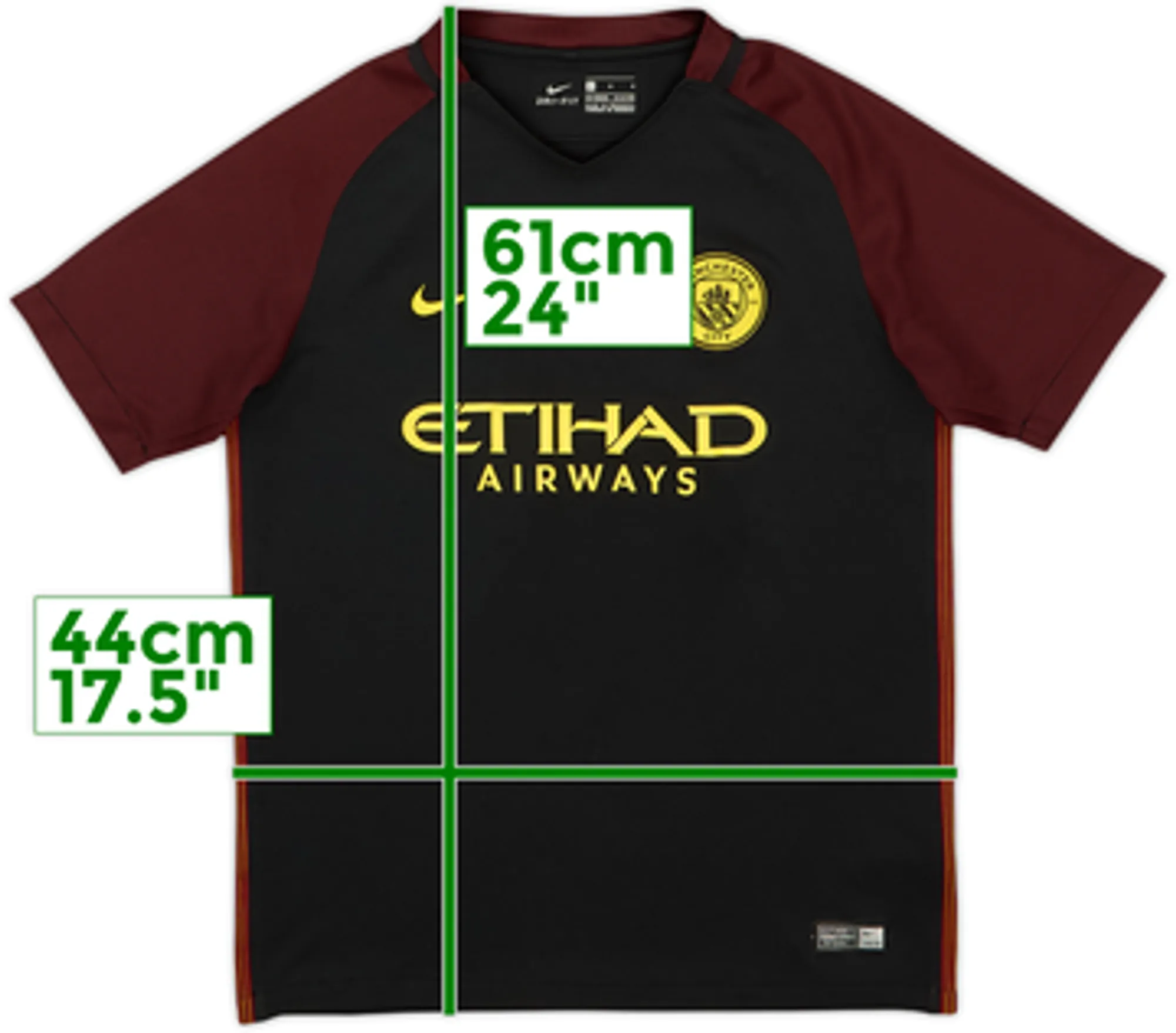 Nike Manchester City Boys SS Away Shirt 2016/17