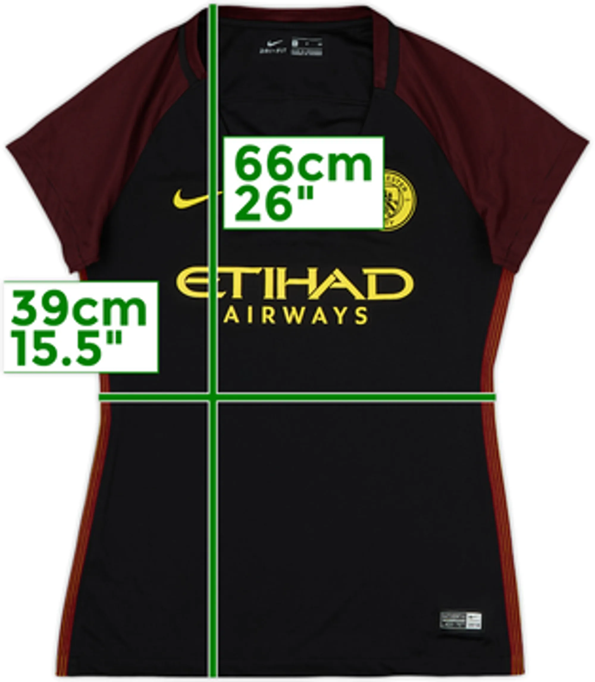 Nike Manchester City Womens SS Away Shirt 2016/17