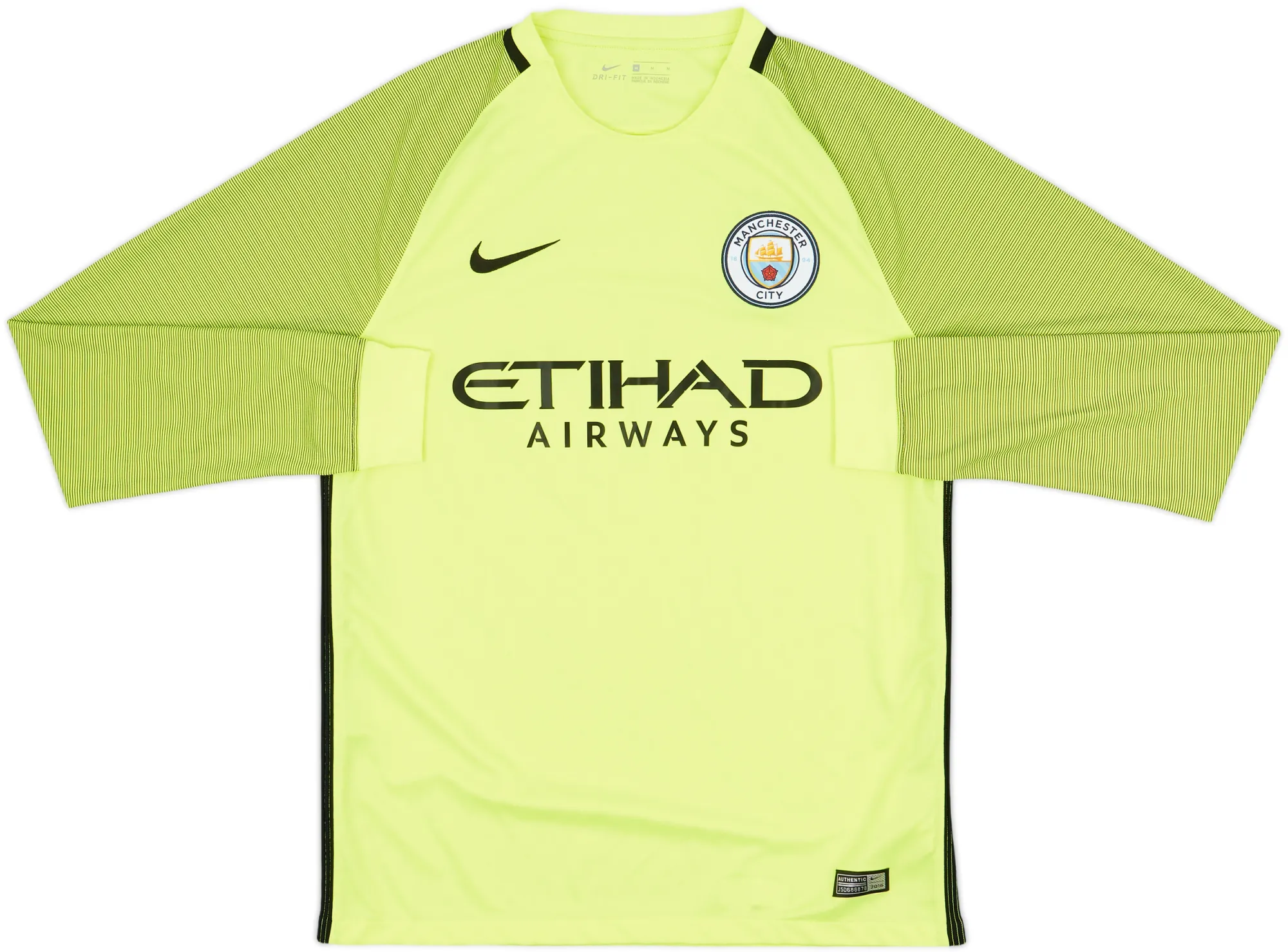 Nike Manchester City Mens LS Goalkeeper Home Shirt 2016/17