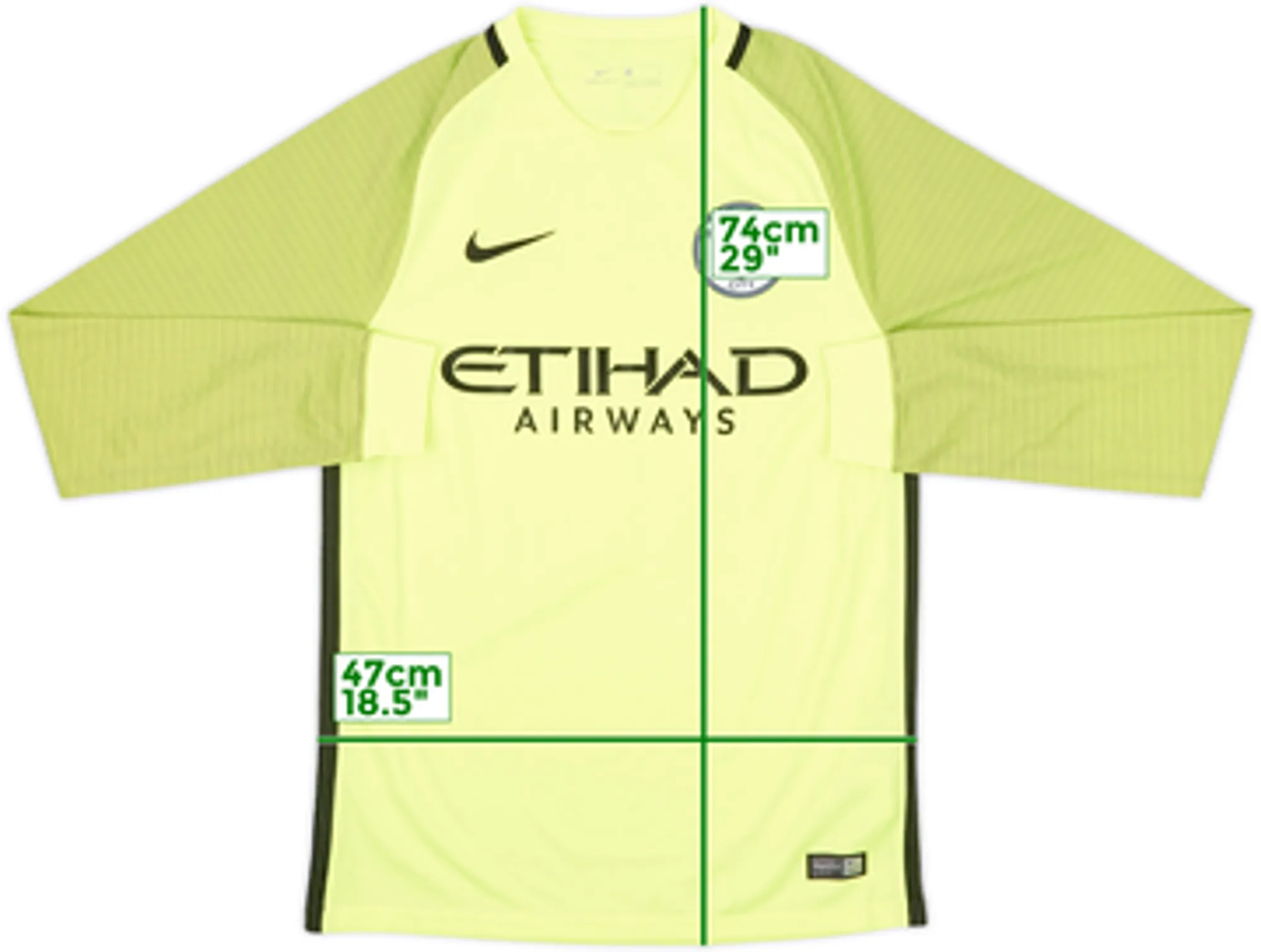 Nike Manchester City Mens LS Goalkeeper Third Shirt 2016/17