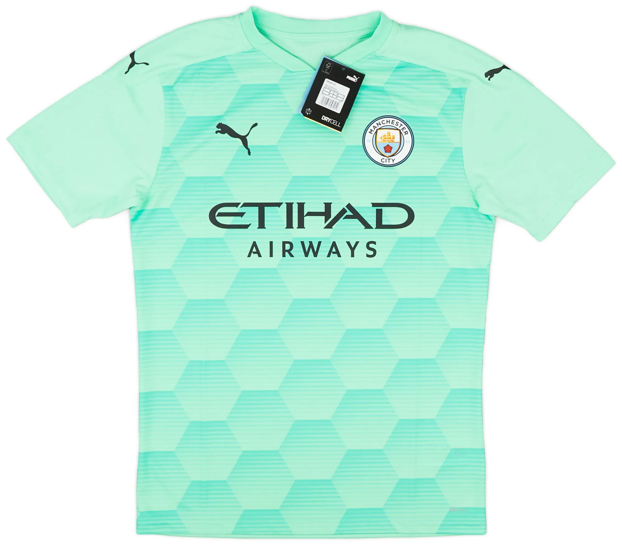 Puma Manchester City Mens SS Goalkeeper Player Issue Home Shirt 2020/21