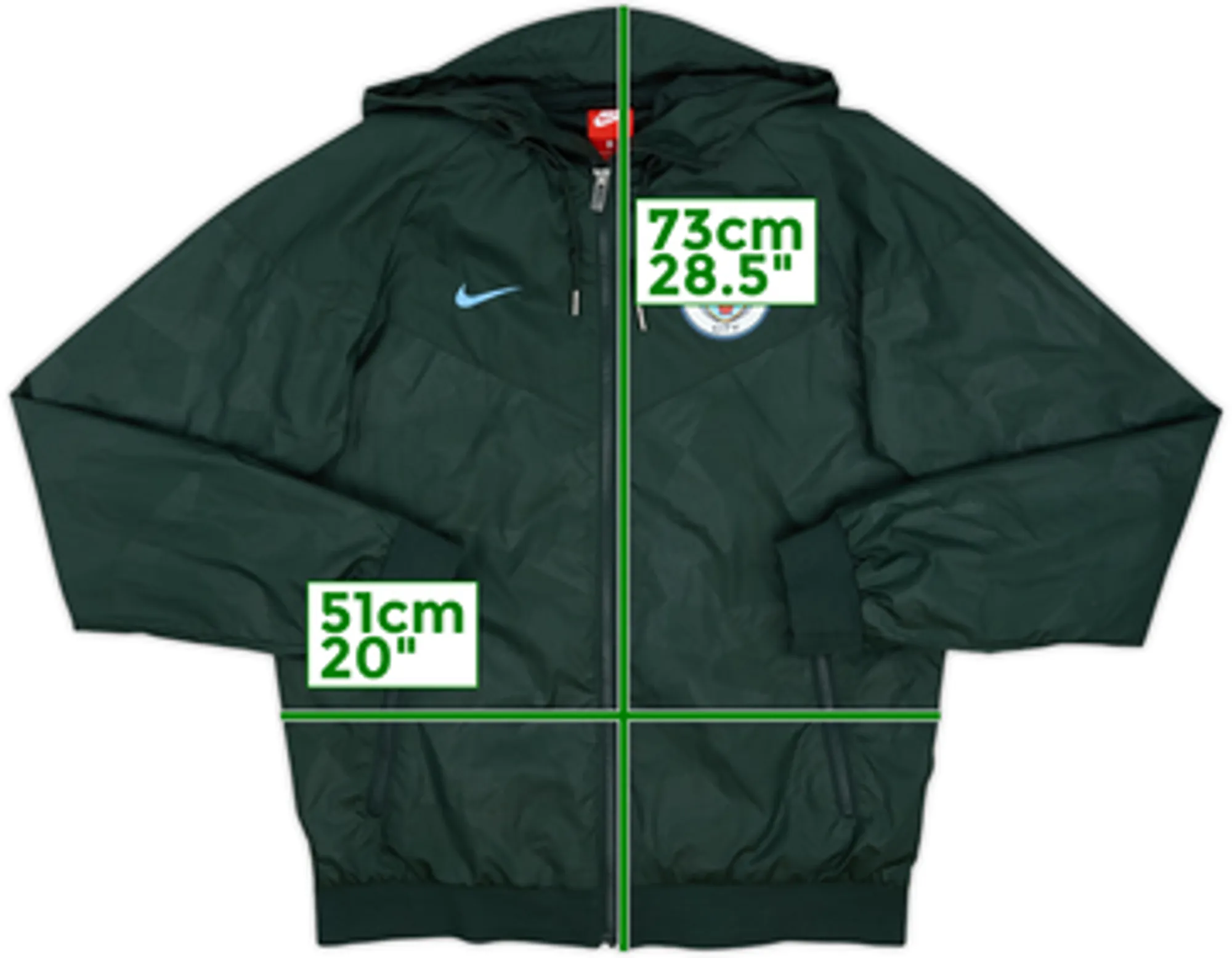 2017-18 Manchester City Nike Hooded Track Jacket - 8/10 - (M)