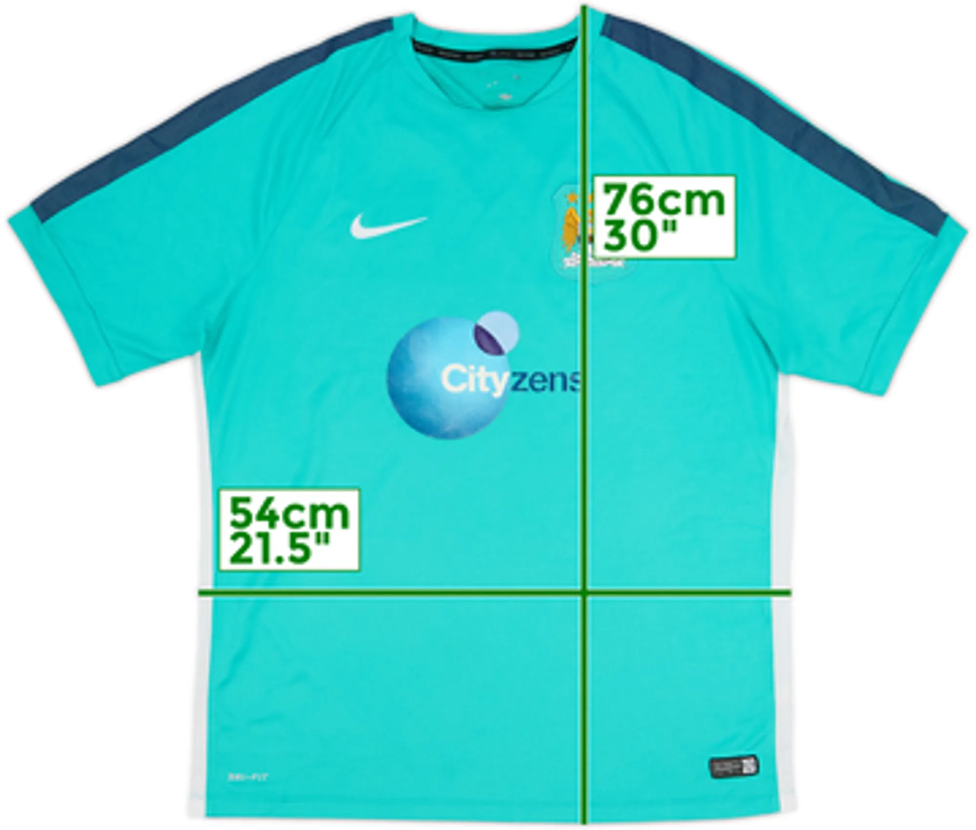 Nike Manchester City Mens SS Fourth Shirt 2015/16