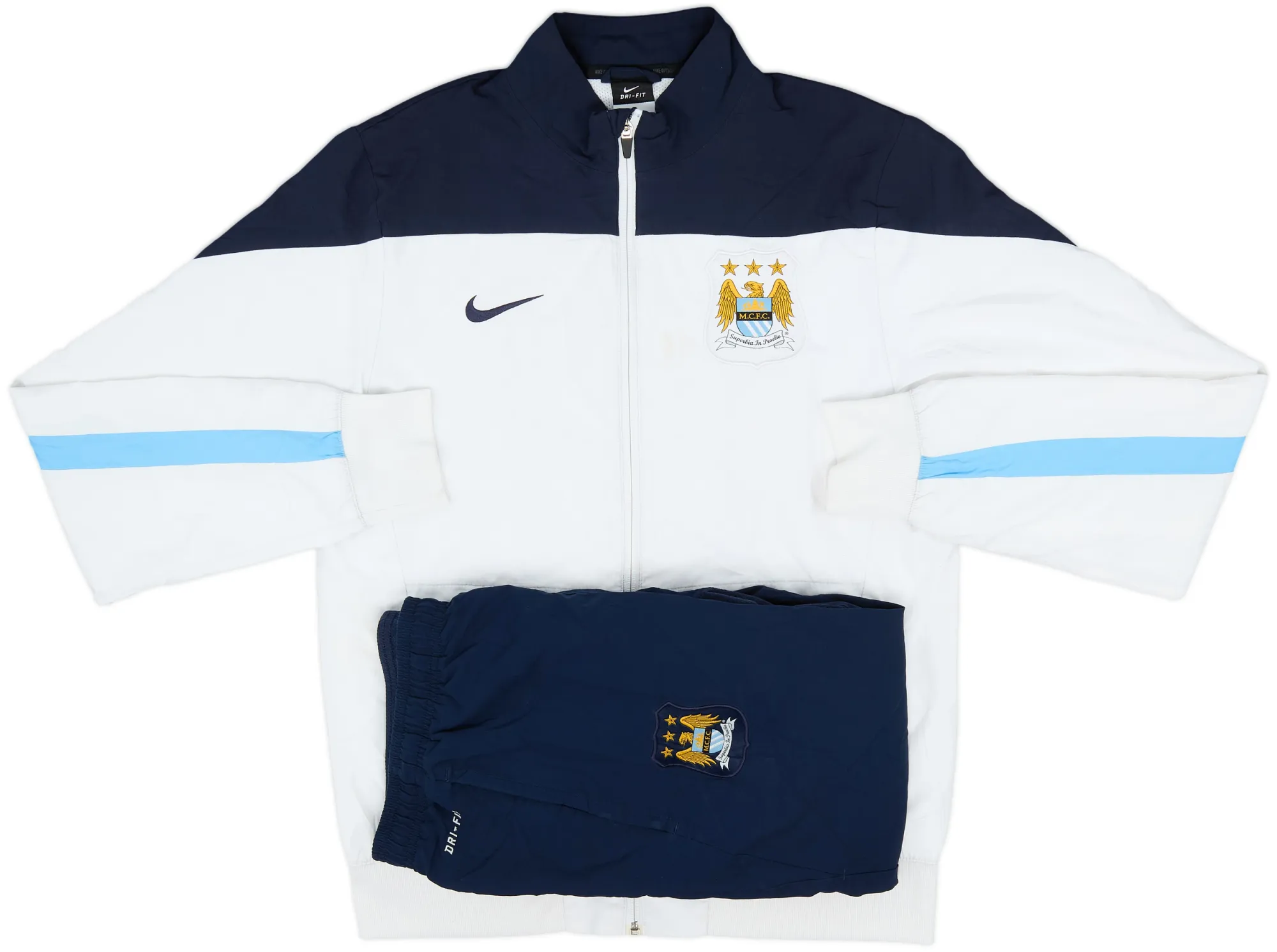 2013-14 Manchester City Nike Full Tracksuit - 8/10 - (S)