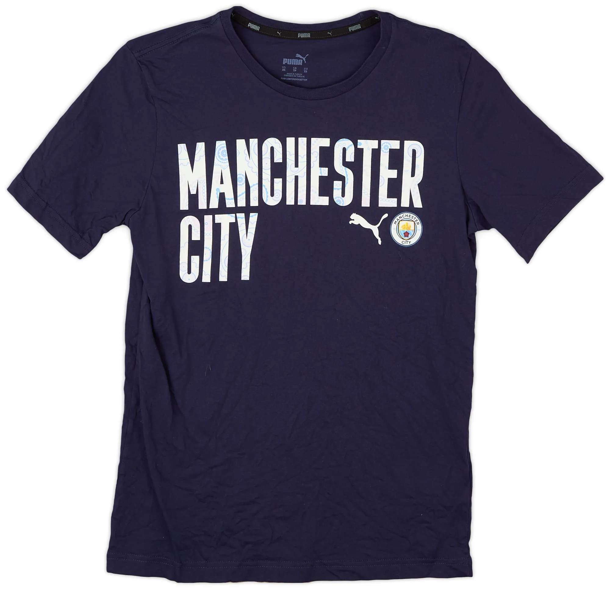 2019-20 Manchester City Puma Graphic Tee - 9/10 - (XS)