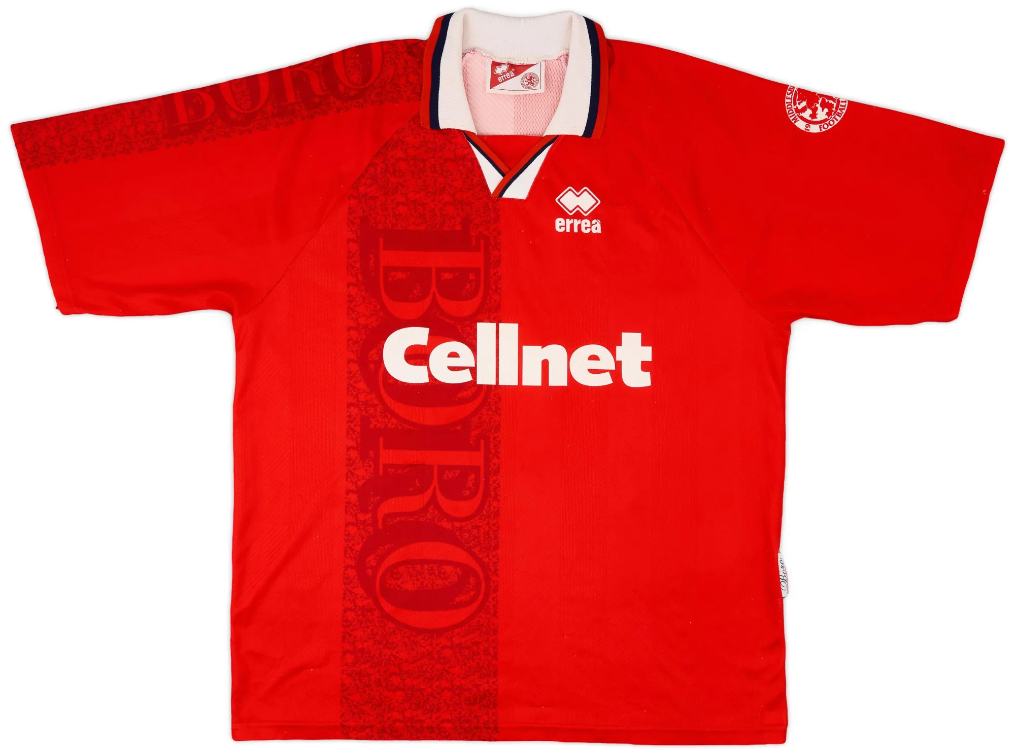 Errea Middlesbrough Mens SS Home Shirt 1996/97