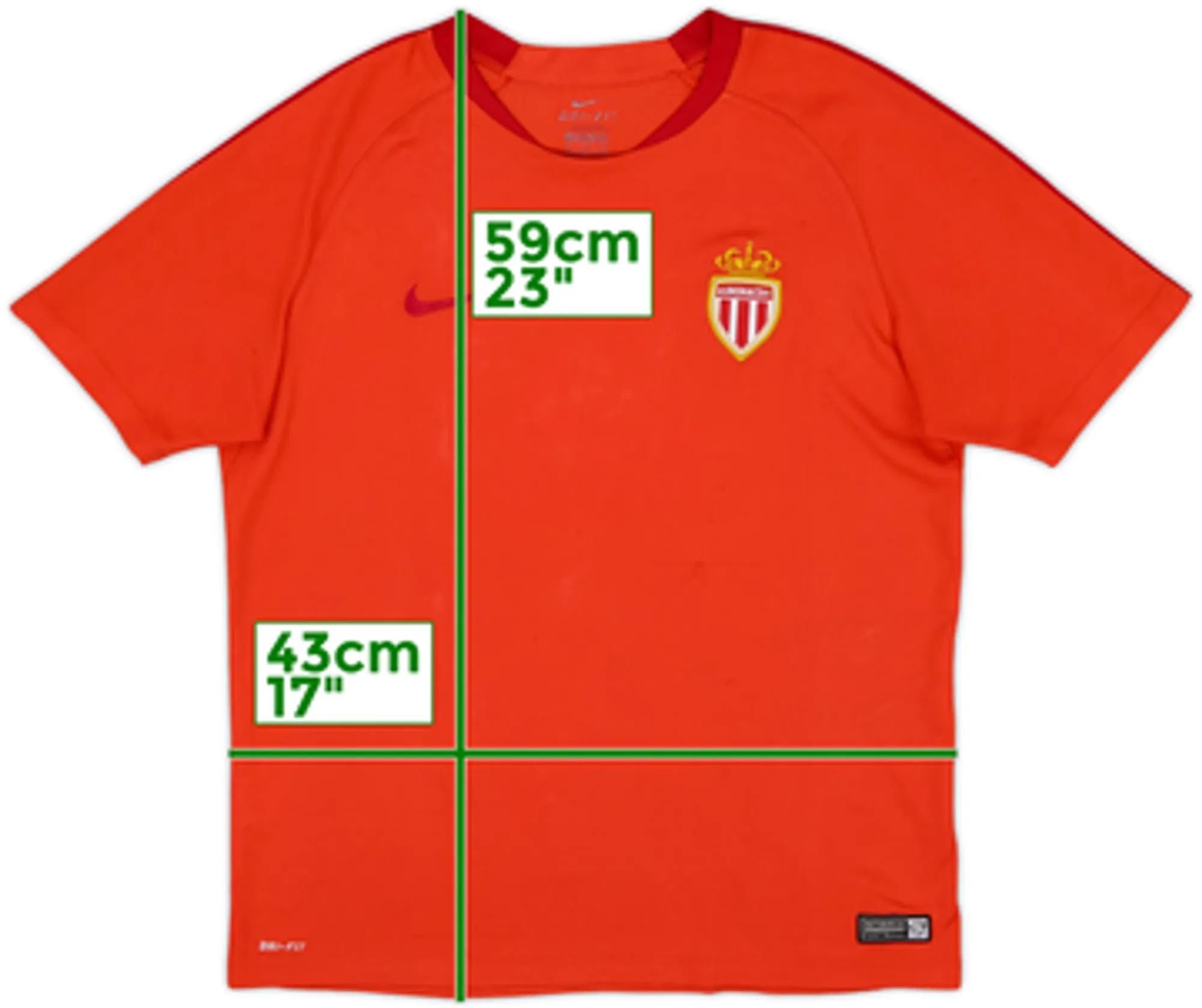 Nike Monaco Boys SS Home Shirt 2017/18