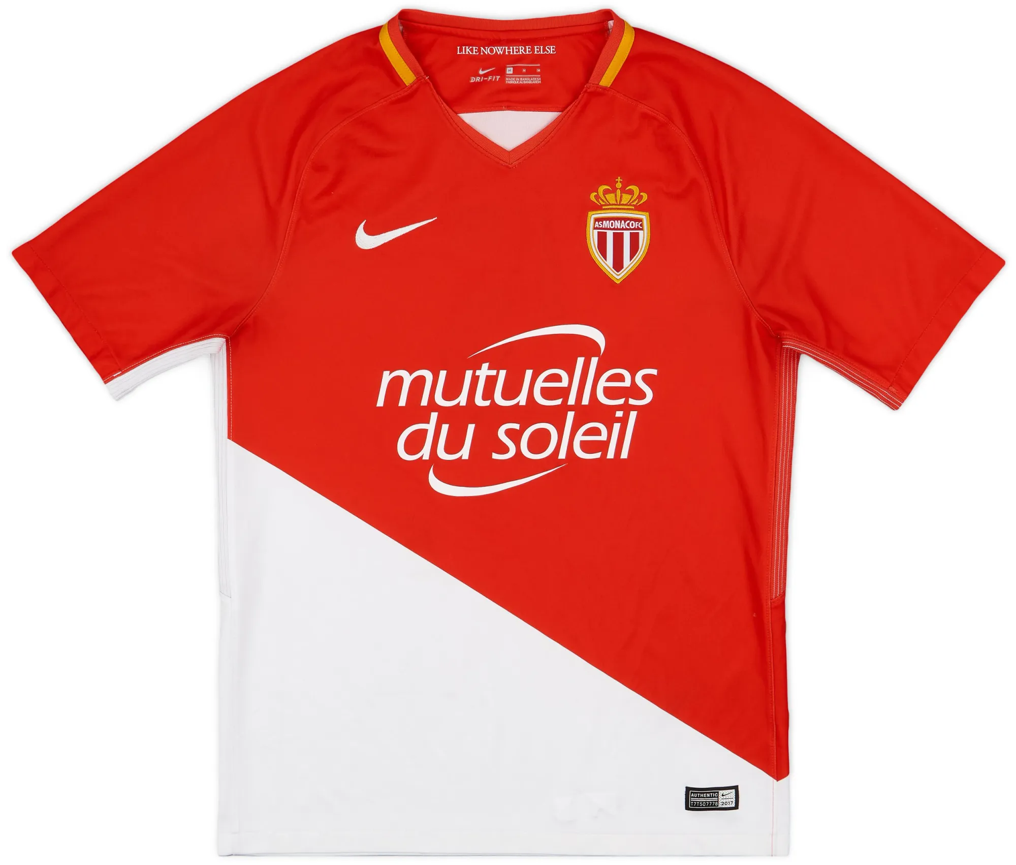 Nike Monaco Kids SS Home Shirt 2017/18