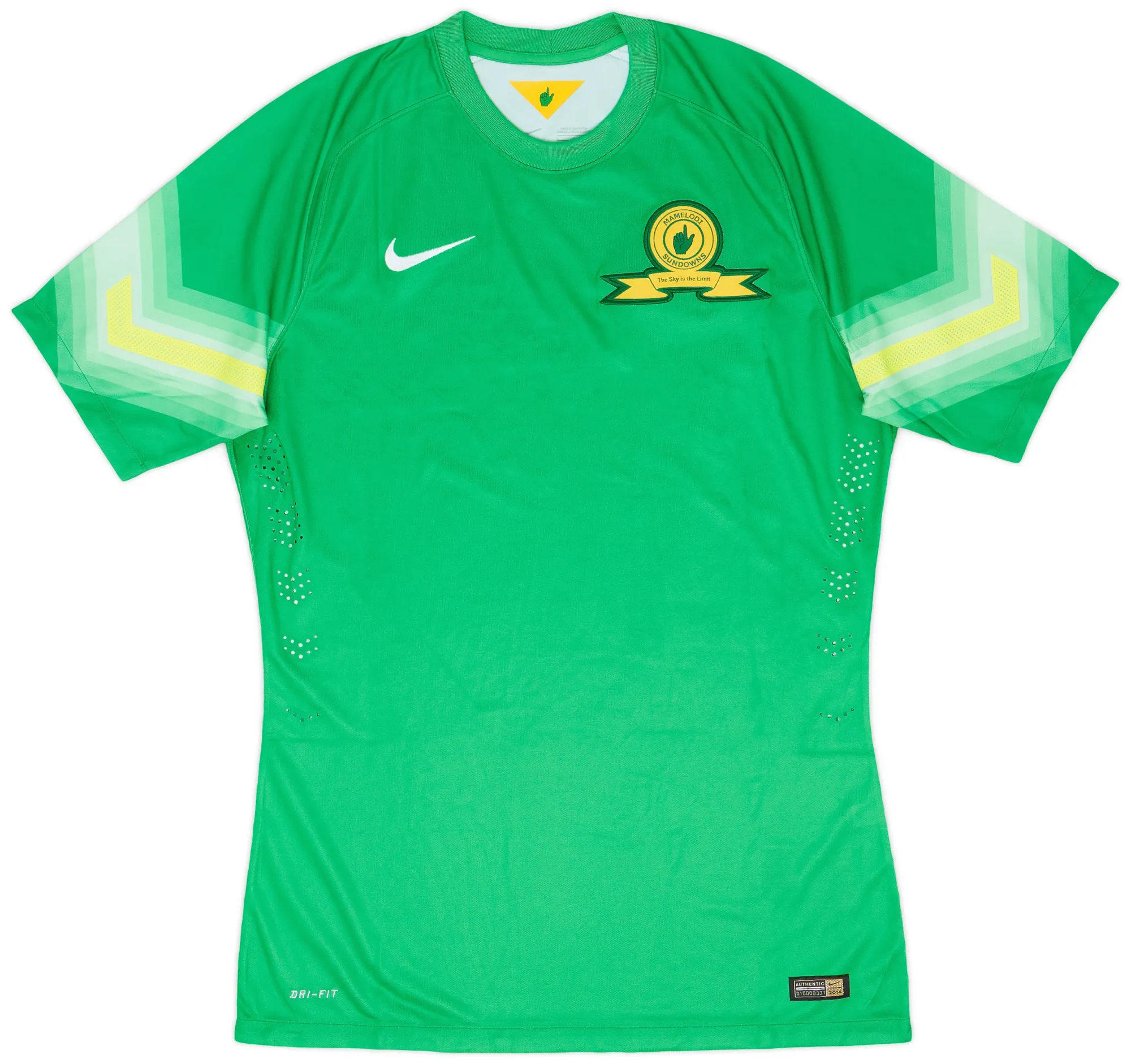 Nike Mamelodi Sundowns Mens SS Goalkeeper Player Issue Away Shirt 2014/15
