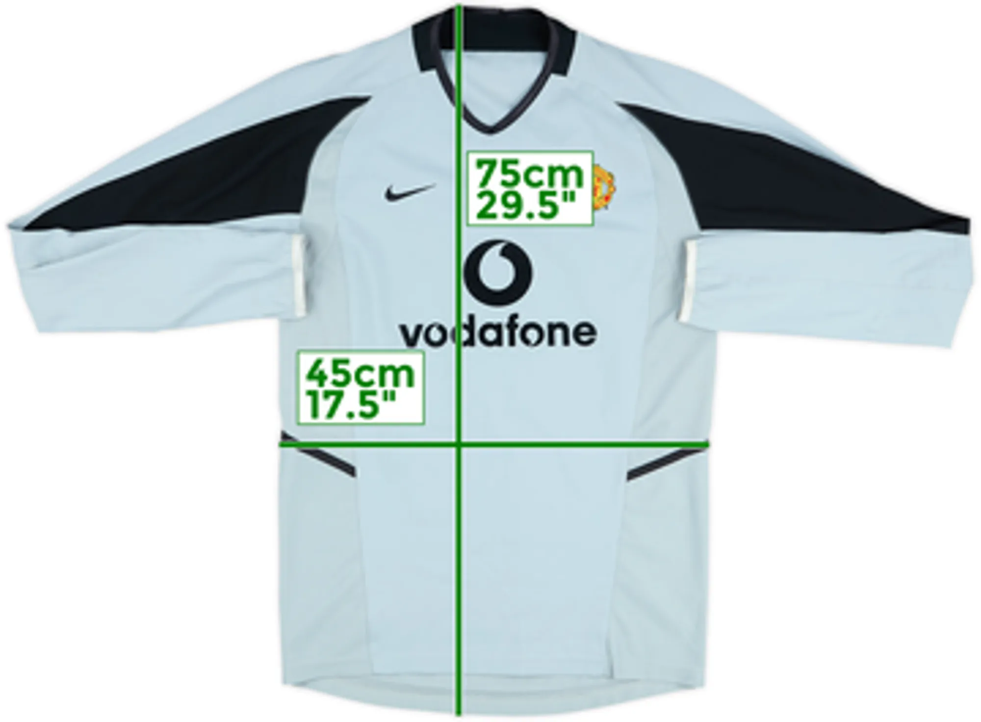 Nike Manchester United Boys LS Goalkeeper Home Shirt 2002/04