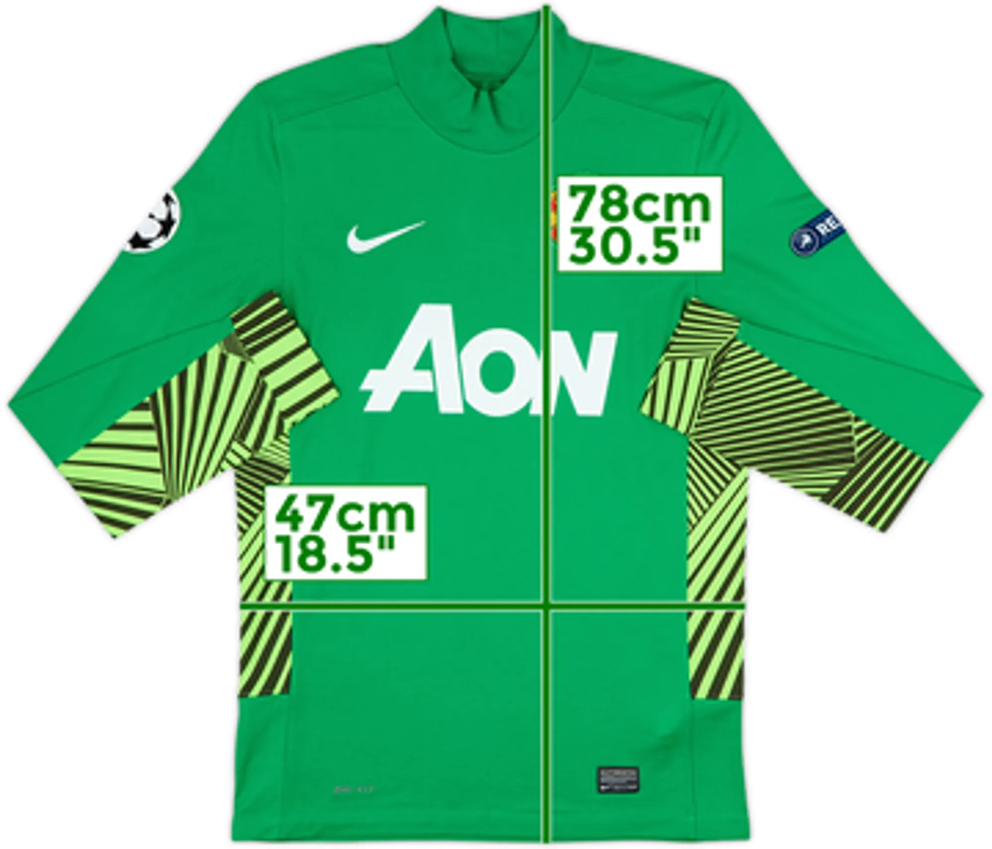 Nike Manchester United Boys LS Goalkeeper Away Shirt 2011/12