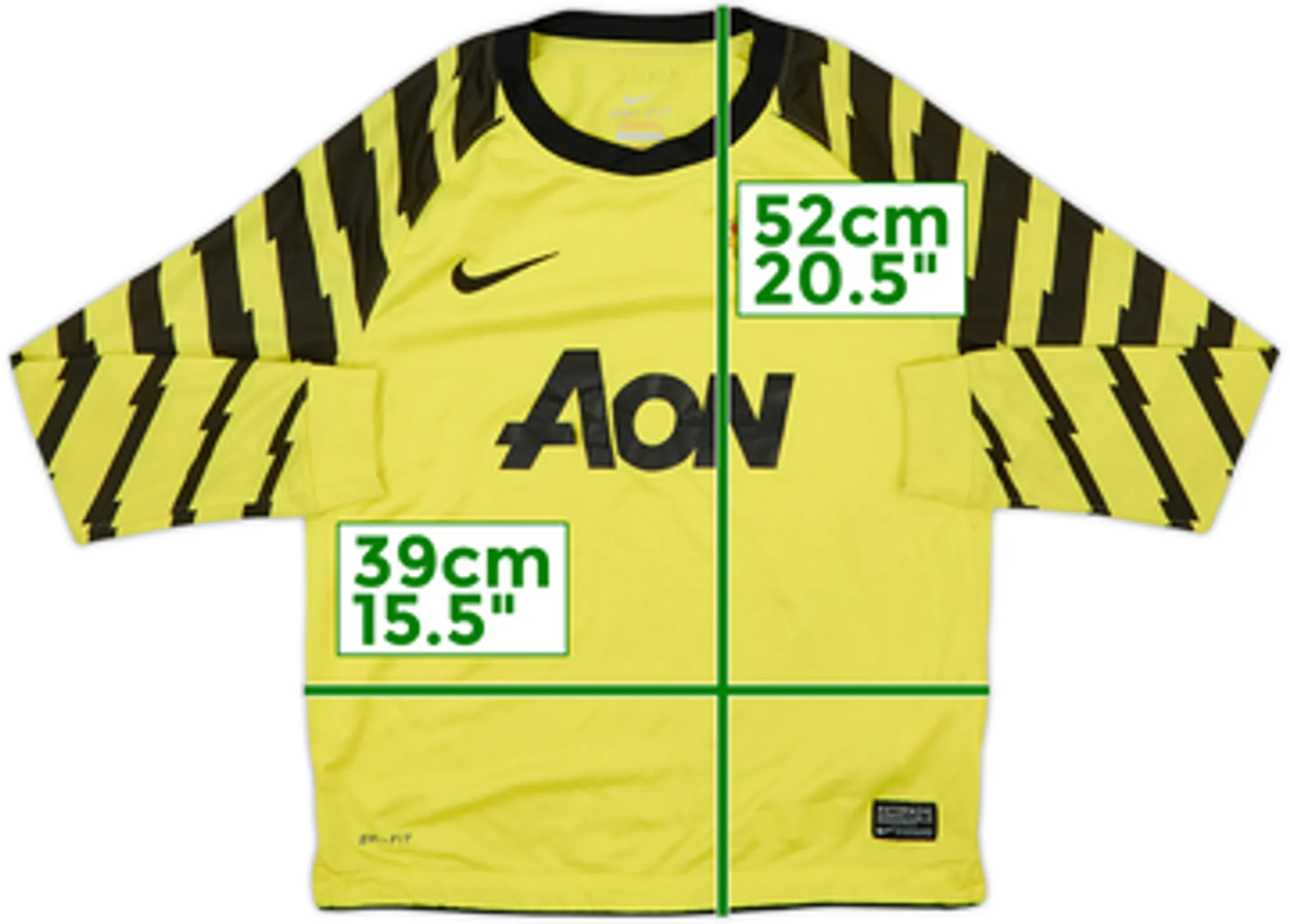 Nike Manchester United Mens LS Goalkeeper Home Shirt 2010/11