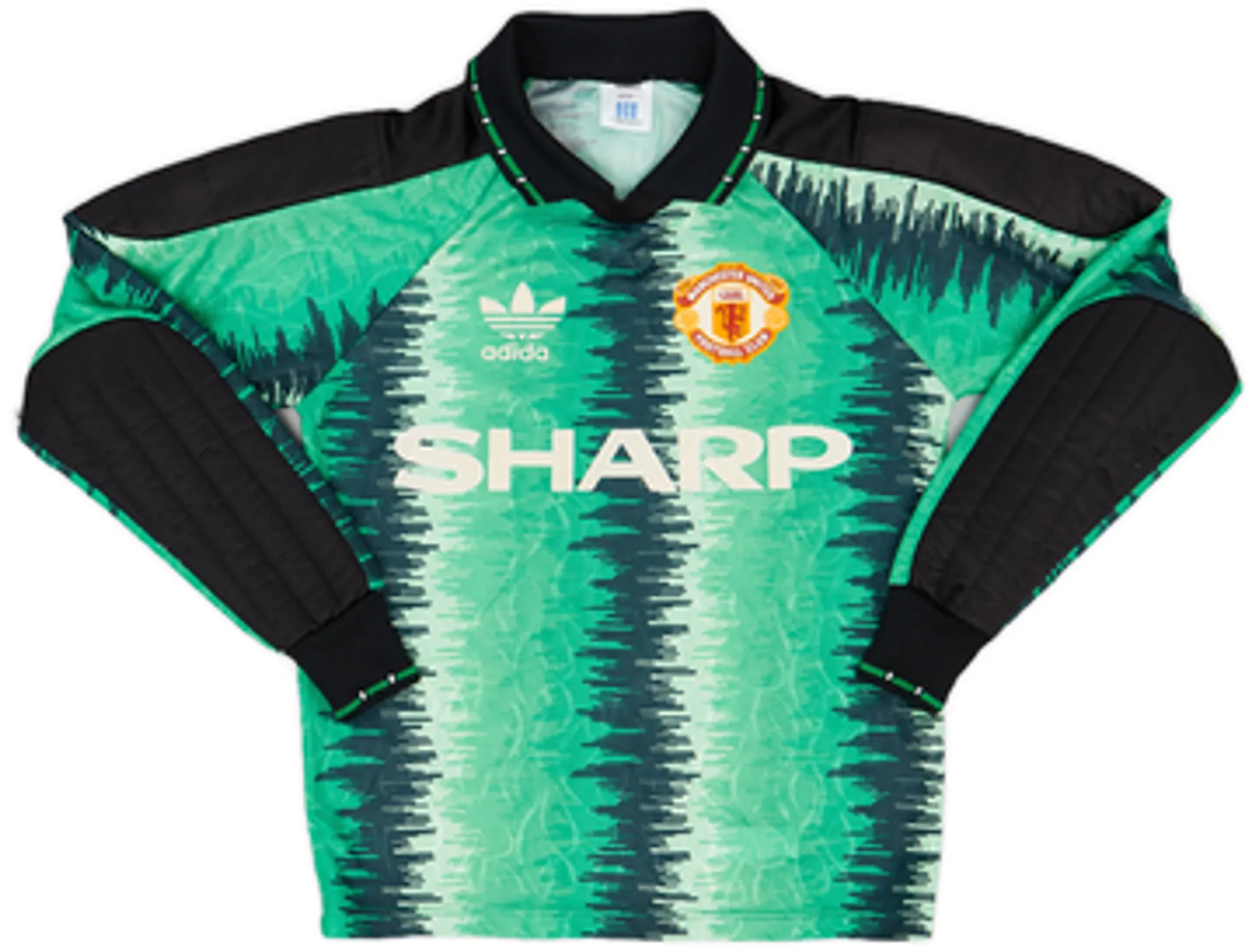 adidas Manchester United Boys LS Goalkeeper Home Shirt 1990/92