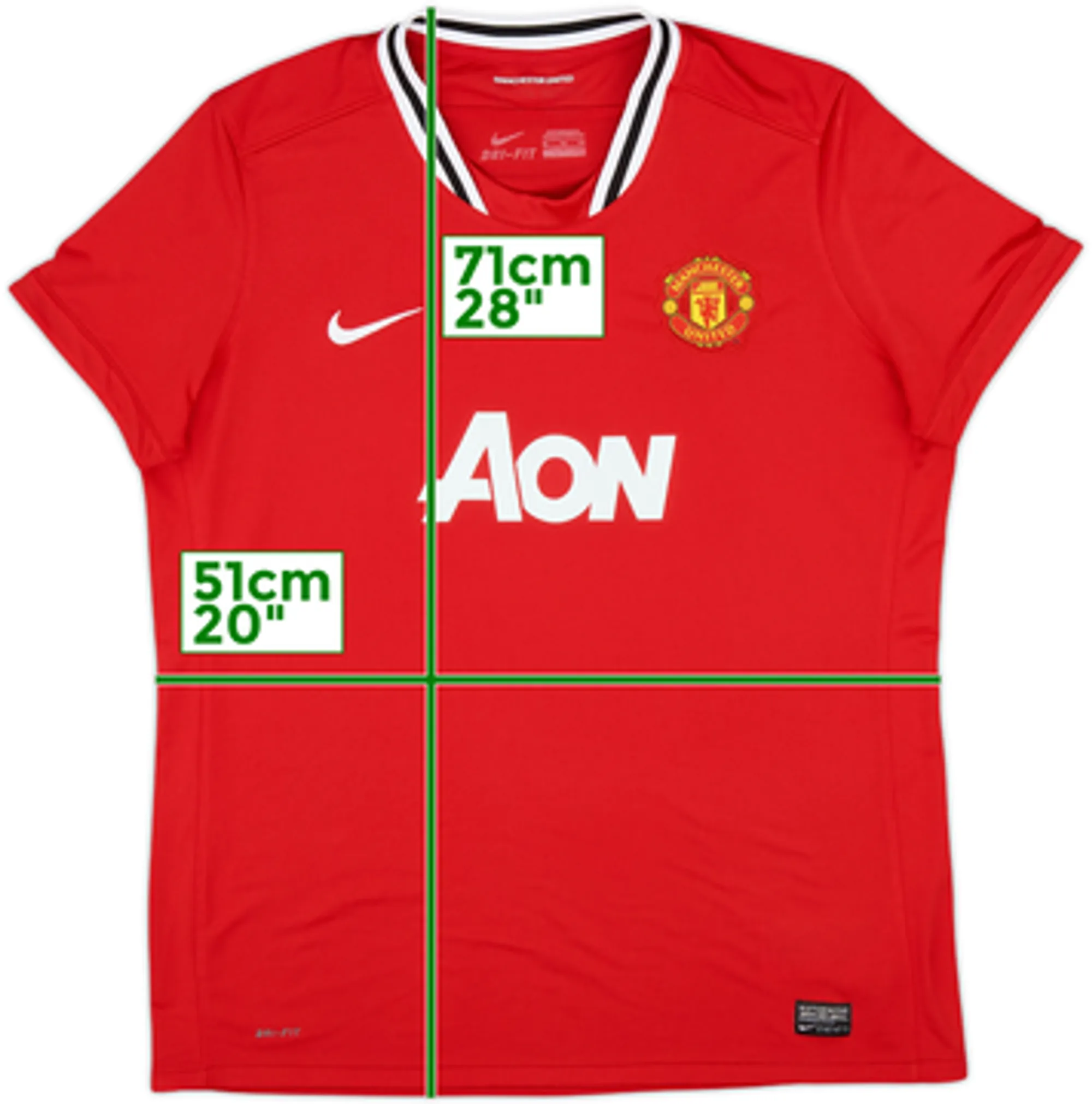 Nike Manchester United Womens SS Home Shirt 2011/12