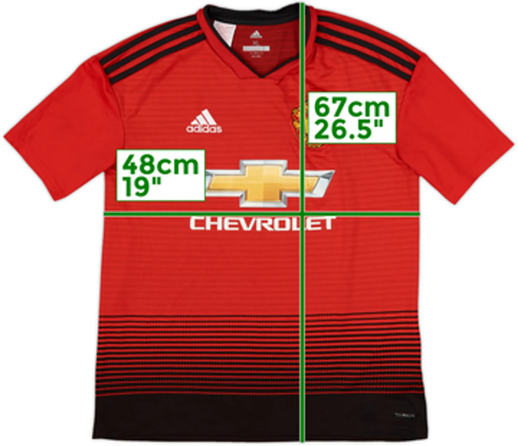 adidas Manchester United Mens SS Home Shirt 2018/19