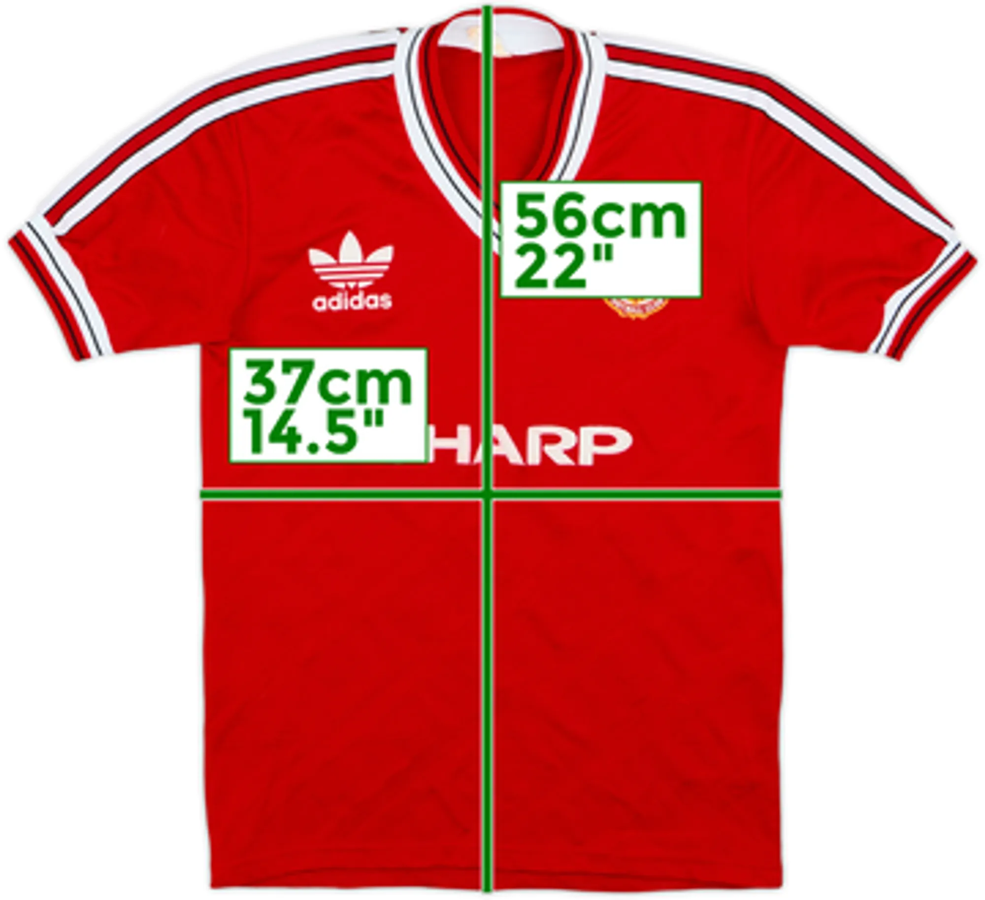 adidas Manchester United Mens SS Home Shirt 1986/88