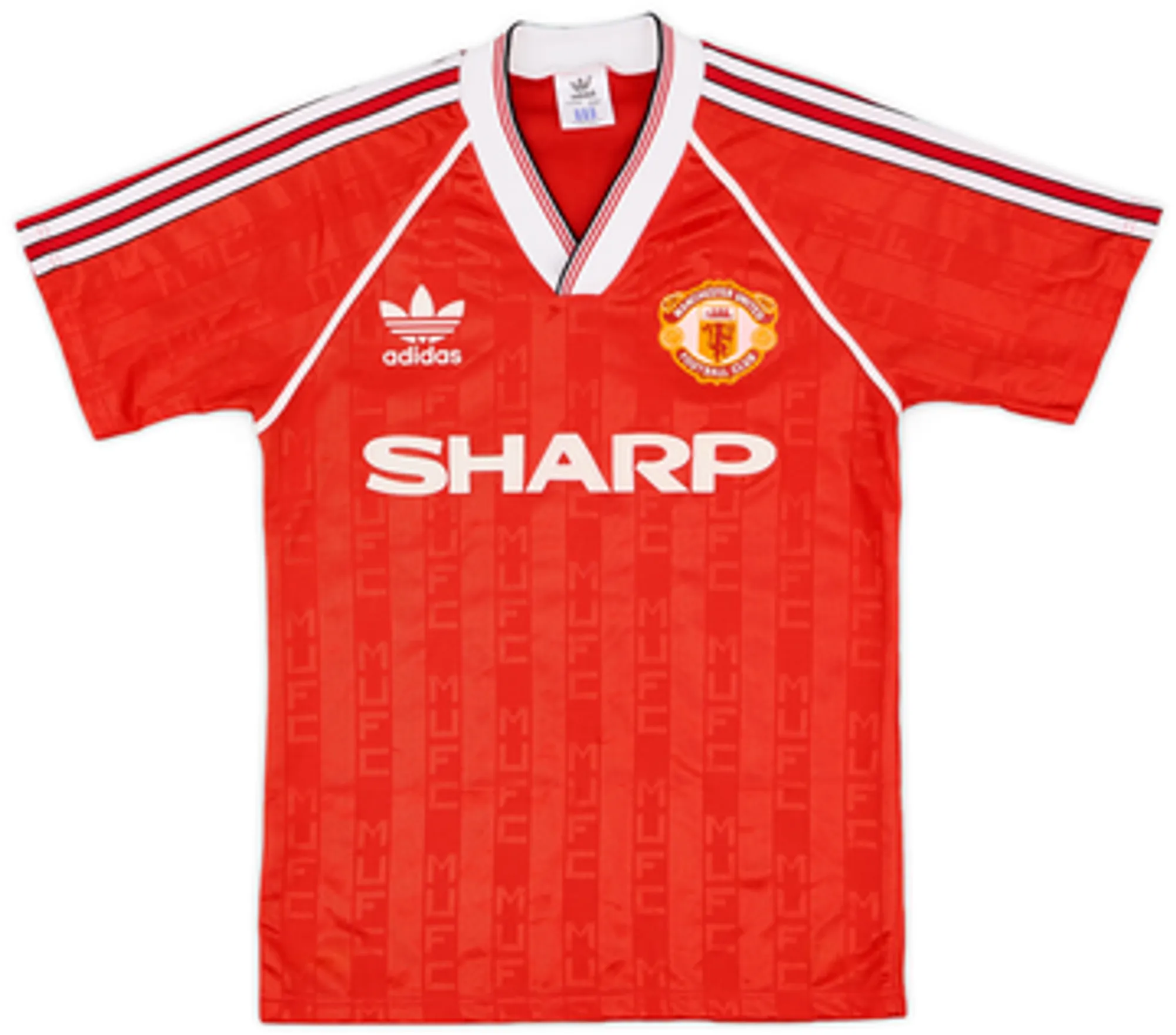 adidas Manchester United Boys SS Home Shirt 1988/90