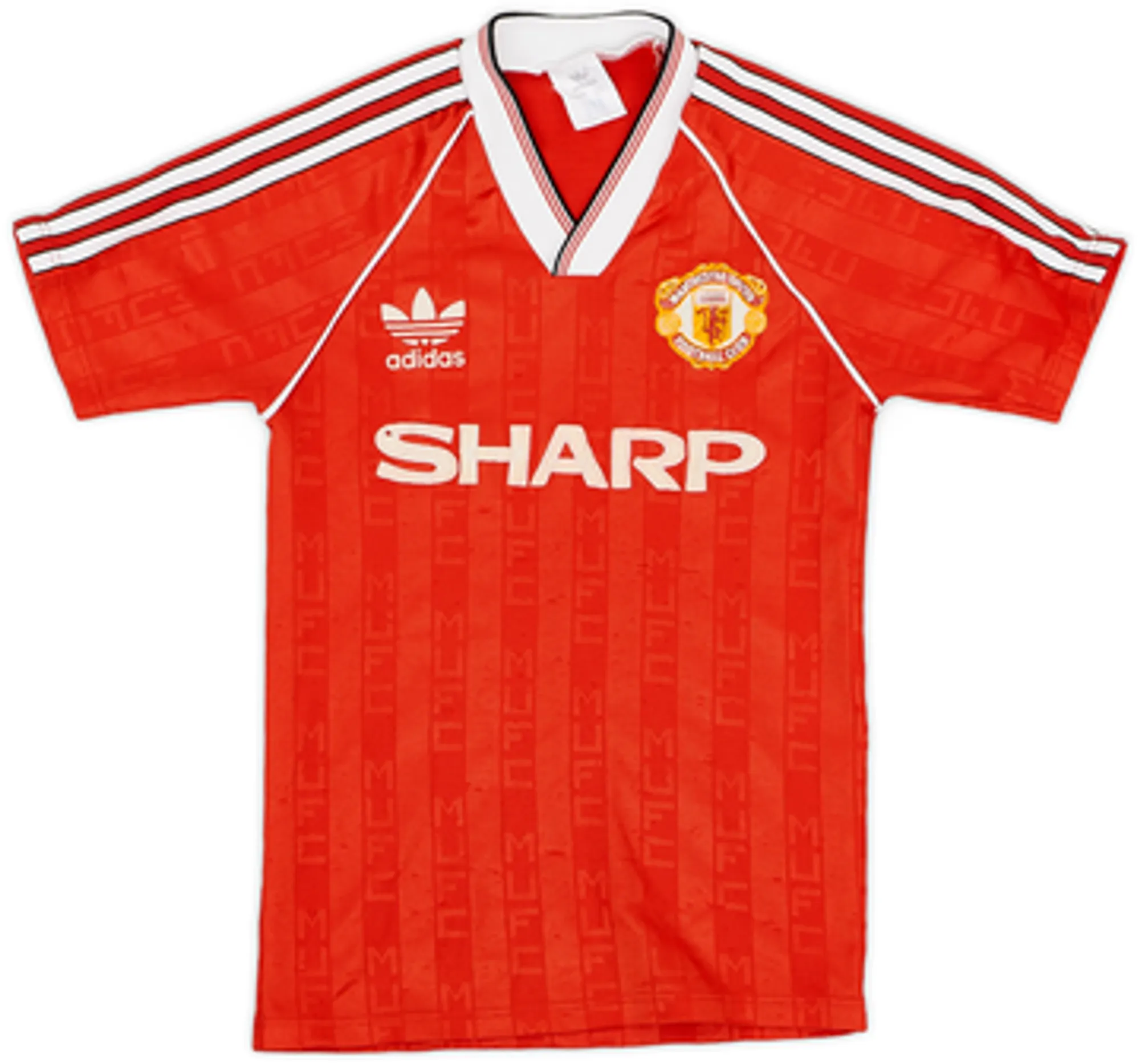 adidas Manchester United Boys SS Home Shirt 1988/90