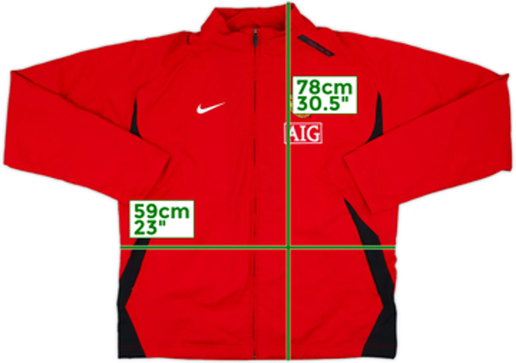 2007-08 Manchester United Nike Track Jacket - 8/10 - (L)
