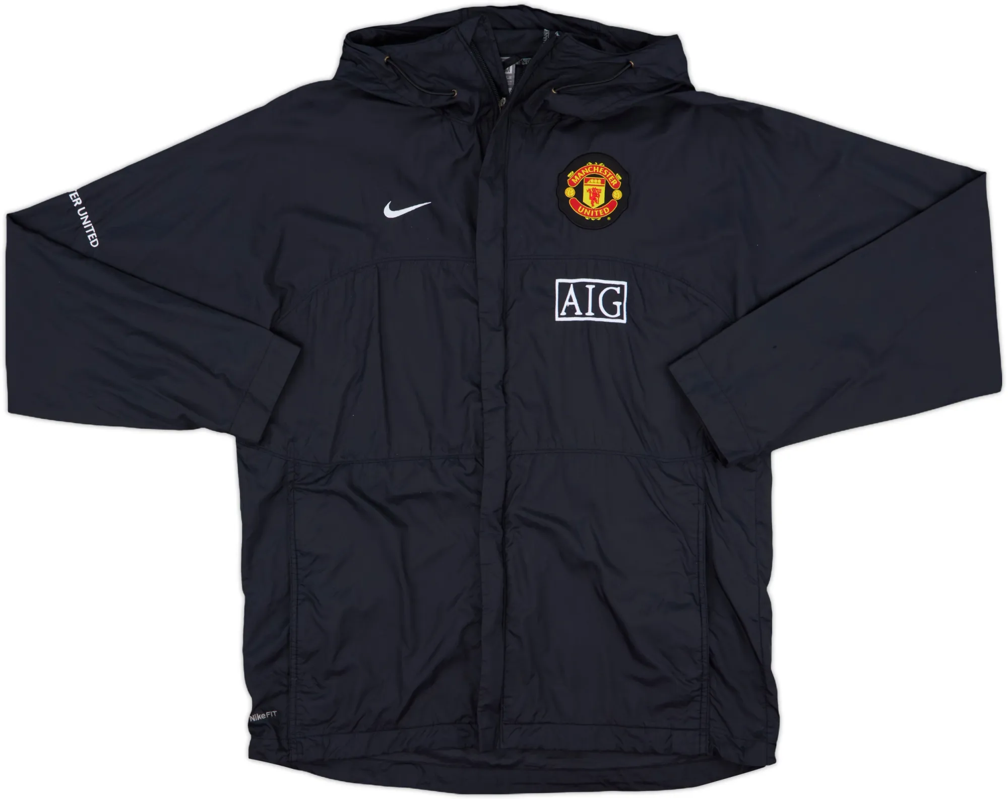 2008-09 Manchester United Nike Hooded Track Jacket - 7/10 - (M)