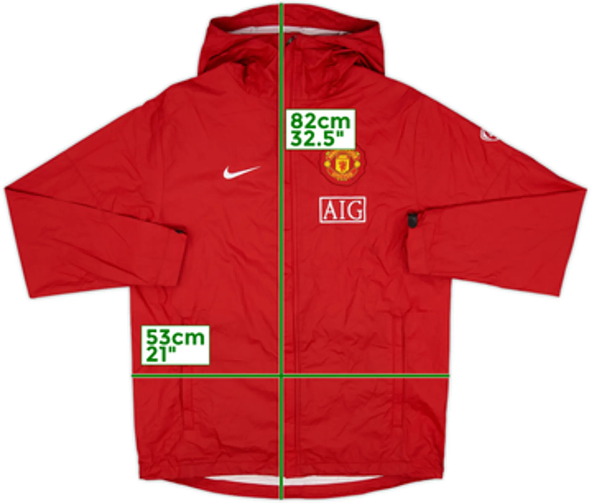 2009-10 Manchester United Nike Hooded Rain Jacket - 8/10 - (S)