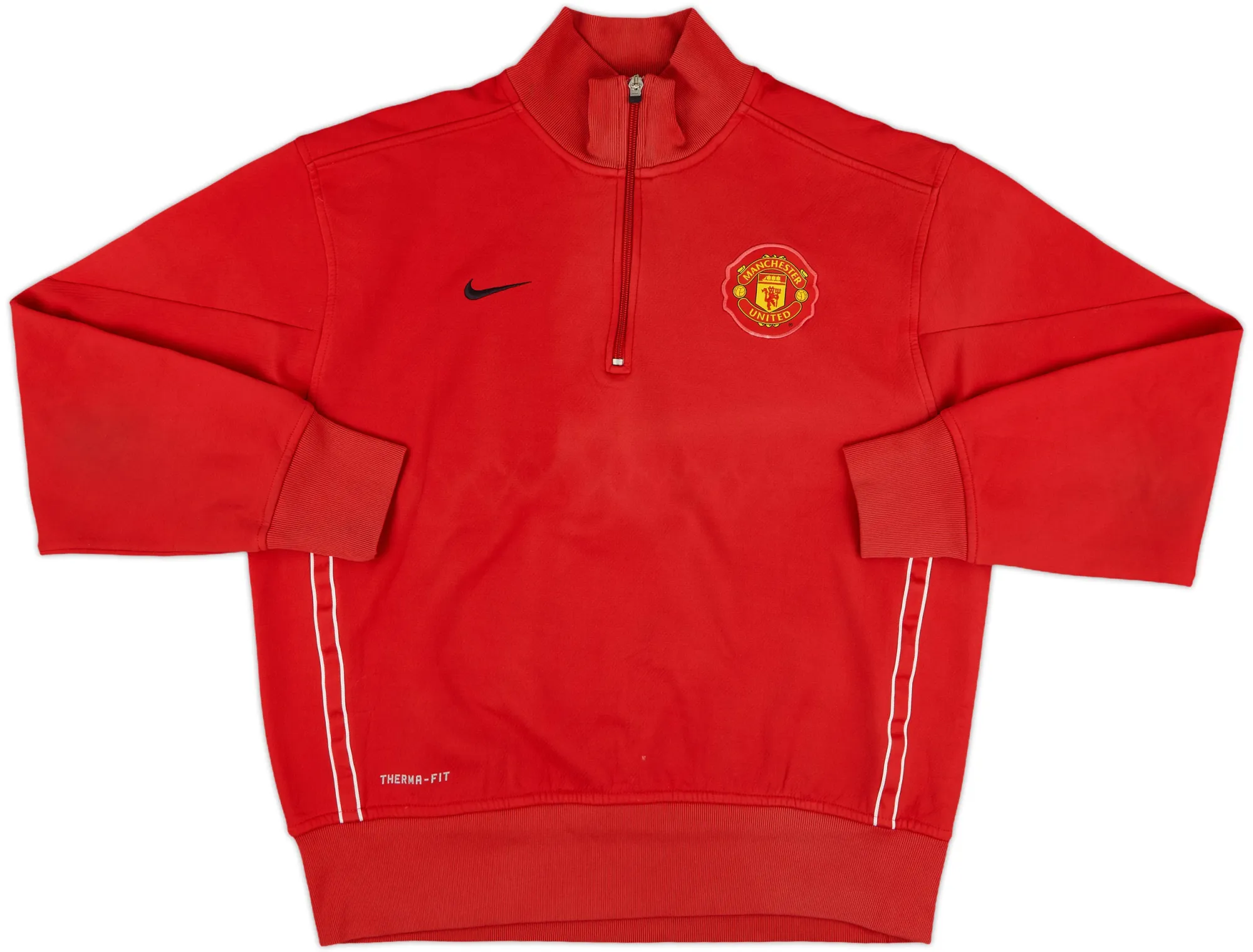 2010-11 Manchester United Nike 1/4 Zip Sweat Top - 8/10 - (M)