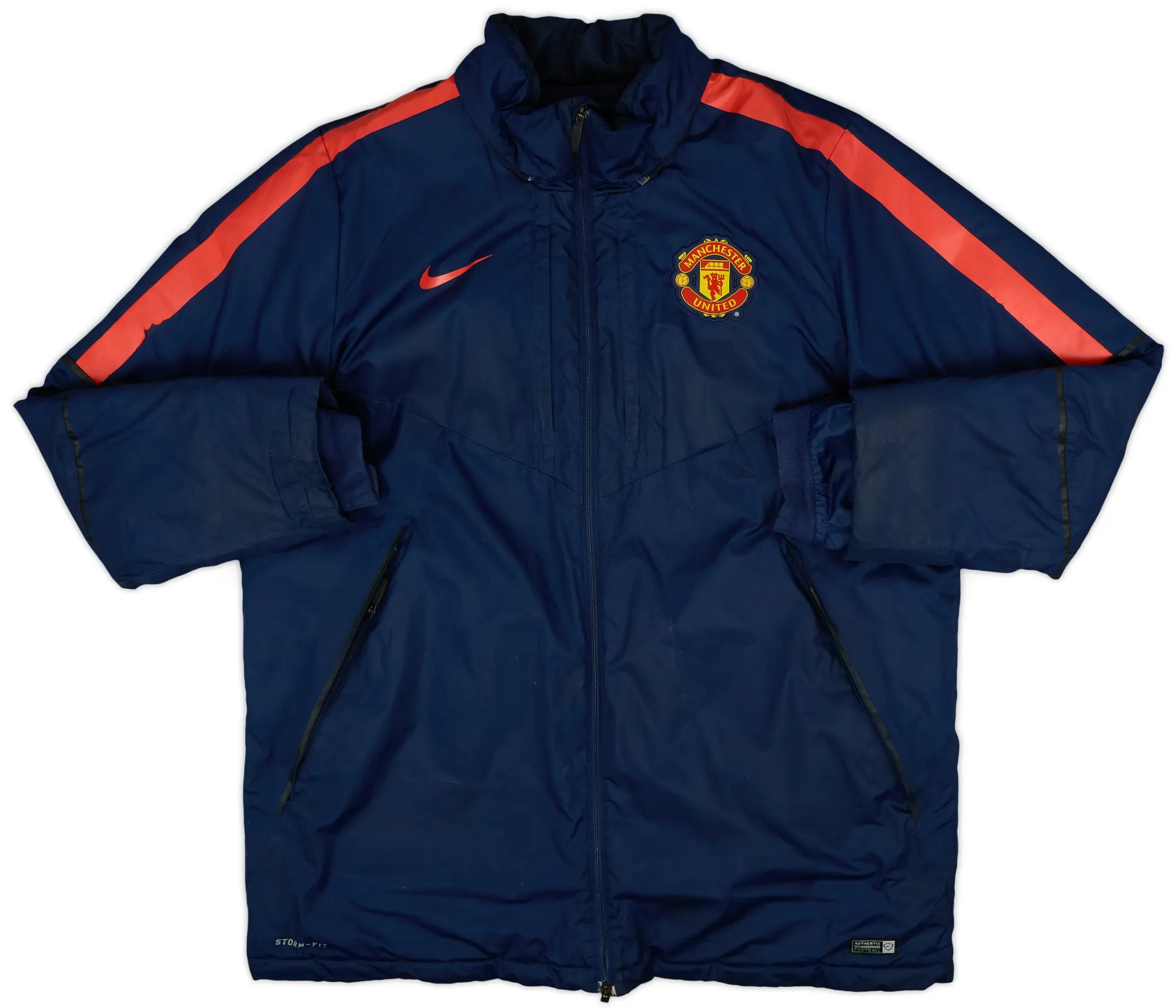 2014-15 Manchester United Nike Padded Bench Coat - 7/10 - (XXL)