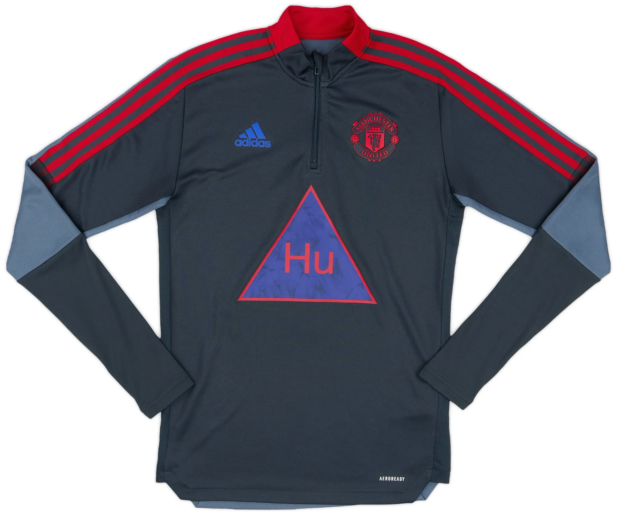 2020-21 Manchester United adidas Humanrace 1/4 Zip Training Top - 10/10 - (S)