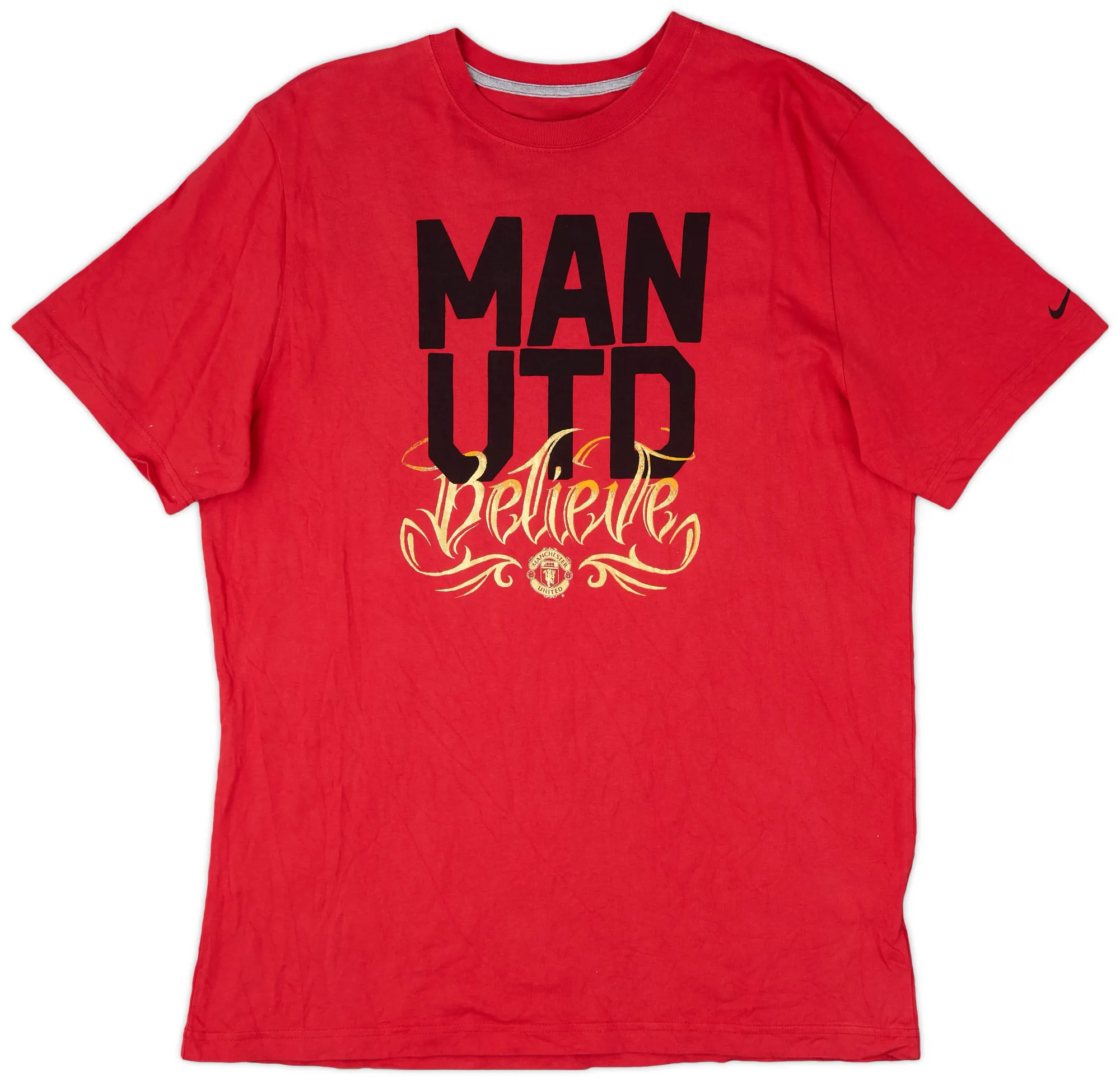 2011-12 Manchester United Nike Cotton Tee - 10/10 - (XL)