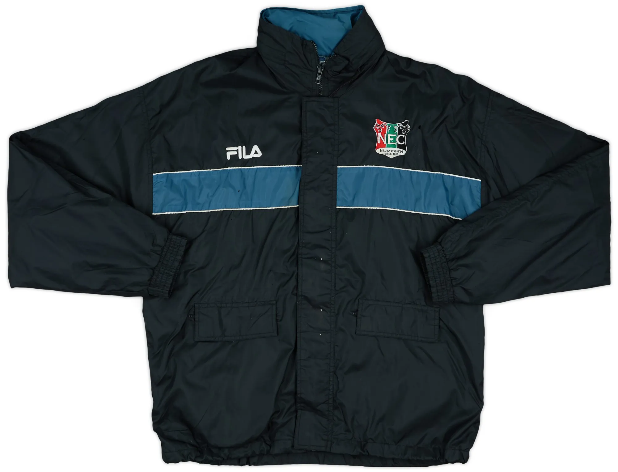2001-02 NEC Nijmegen Fila Hooded Rain Jacket - 5/10 - (S)