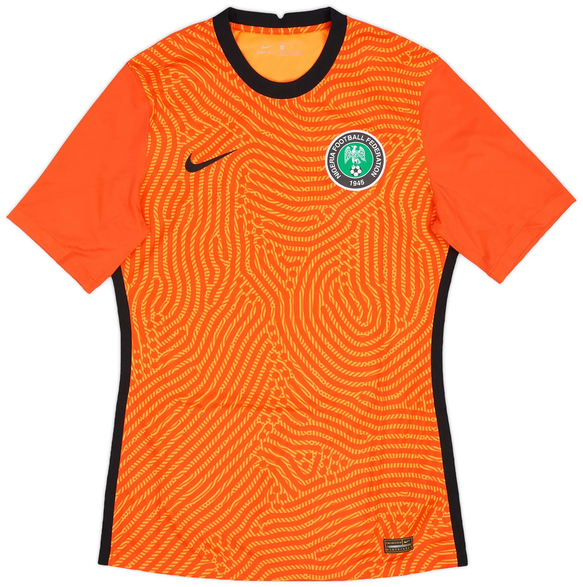Nike Nigeria Mens LS Goalkeeper Player Issue Home Shirt 2020