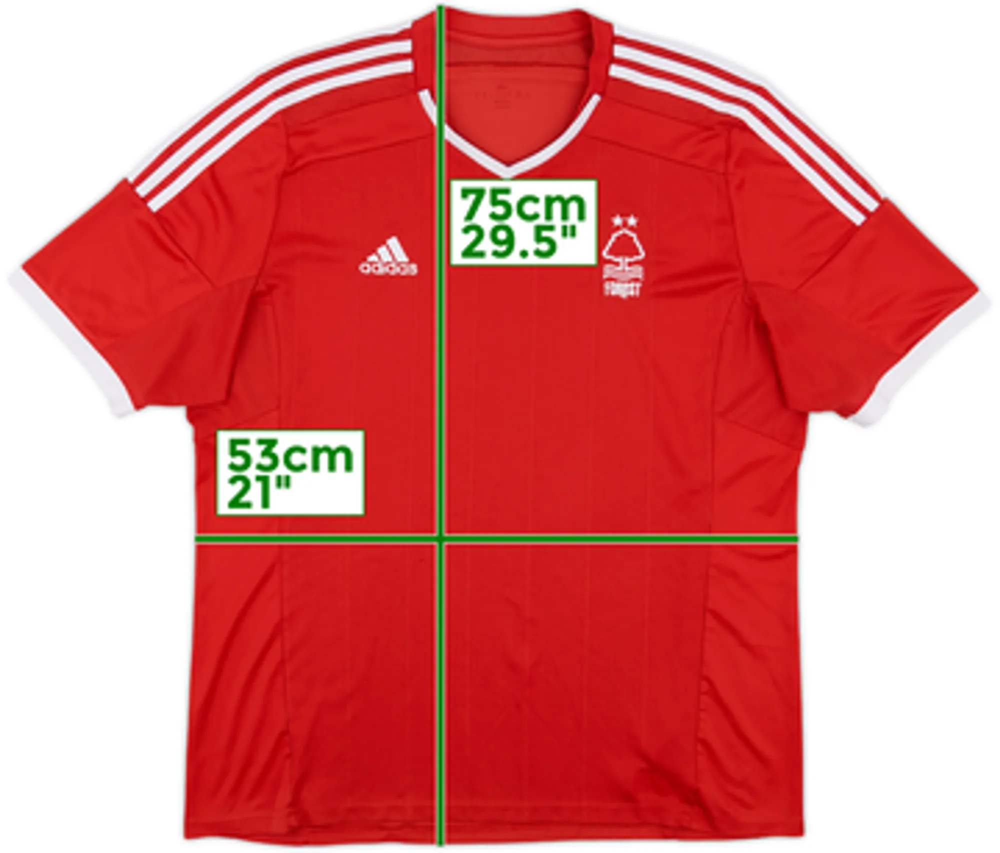 adidas Nottingham Forest Mens SS Home Shirt 2014/15