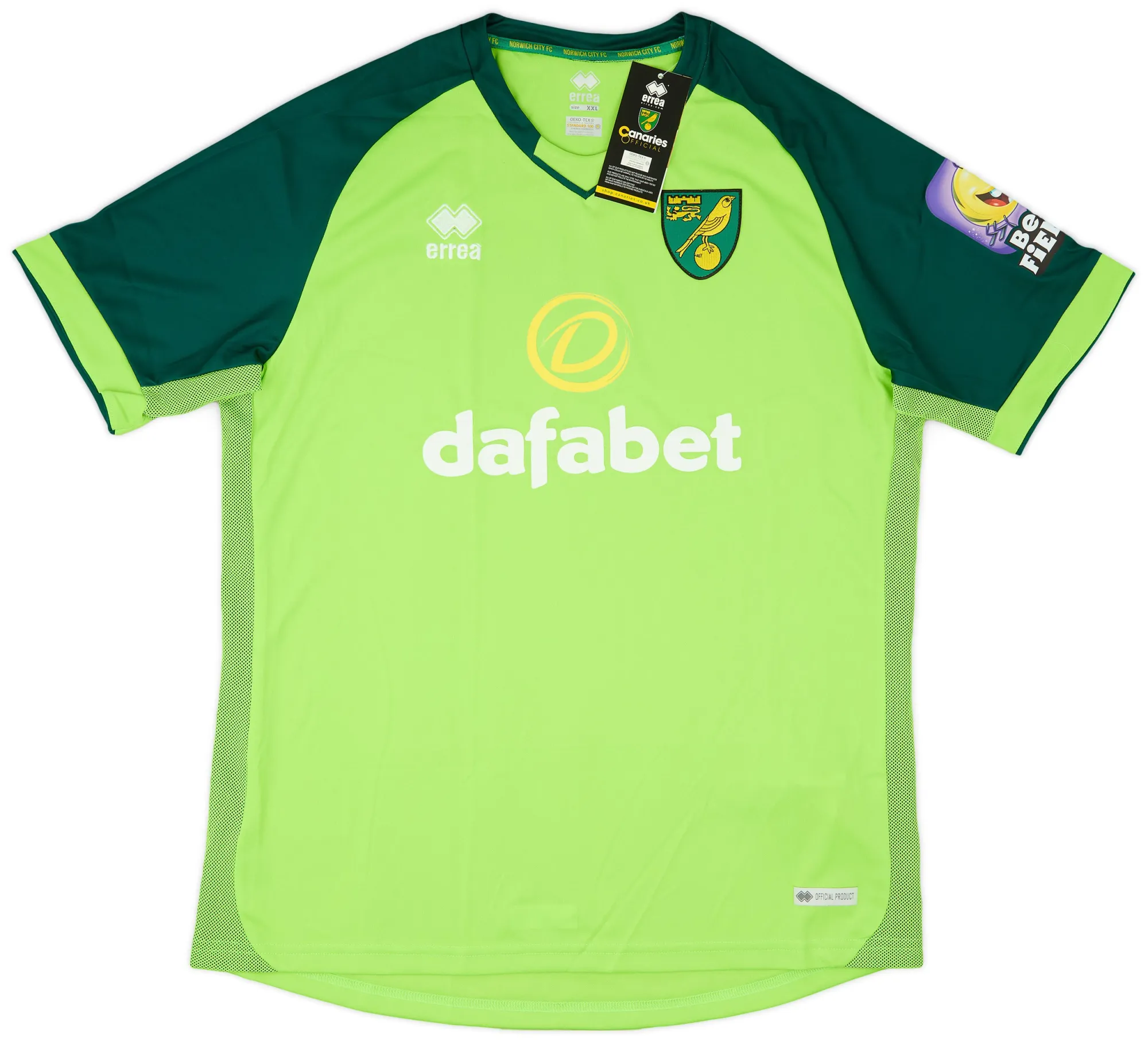 Errea Norwich City Mens SS Goalkeeper Home Shirt 2019/20