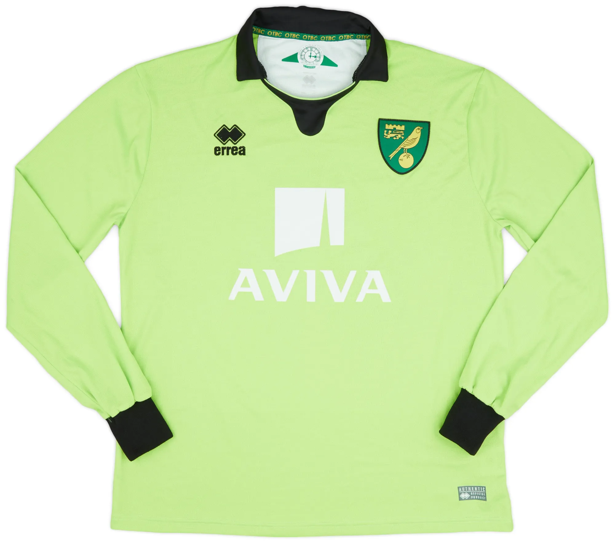 Errea Norwich City Mens LS Goalkeeper Home Shirt 2015/16