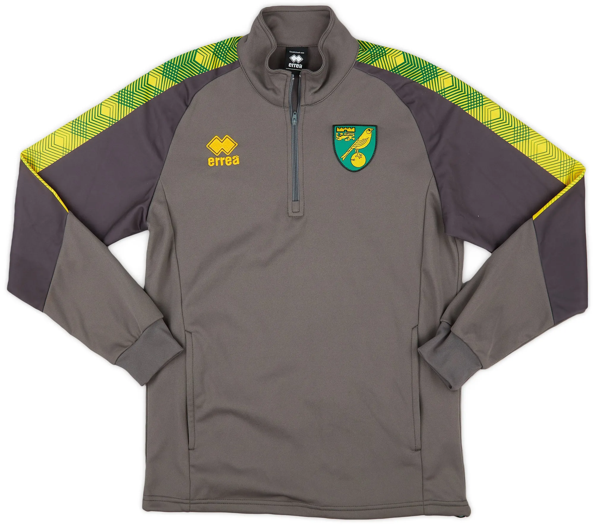 2018-19 Norwich Errea 1/4 Zip Training Top - 10/10 - (S)