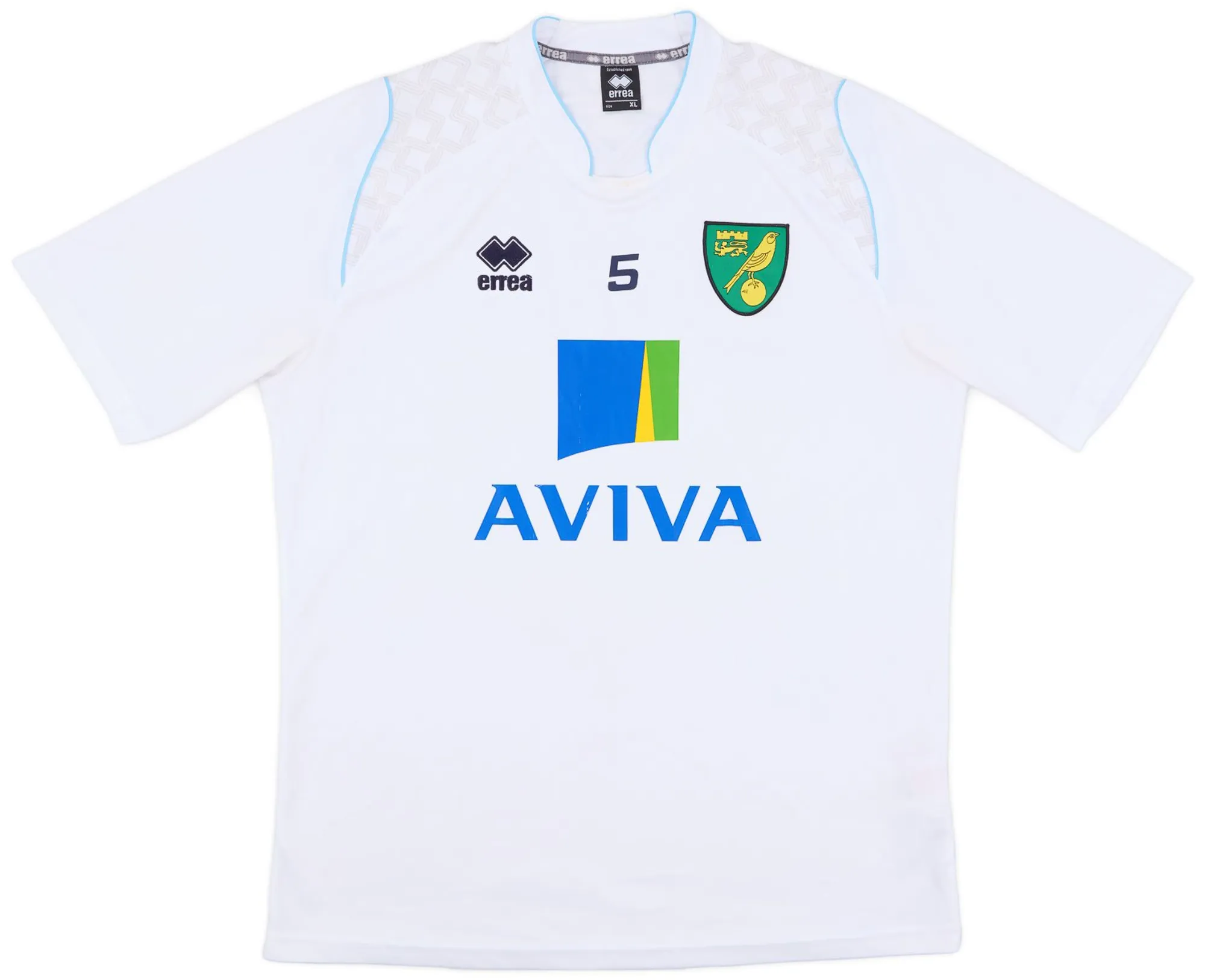 Errea Norwich City Mens SS Player Issue Home Shirt 2013/14