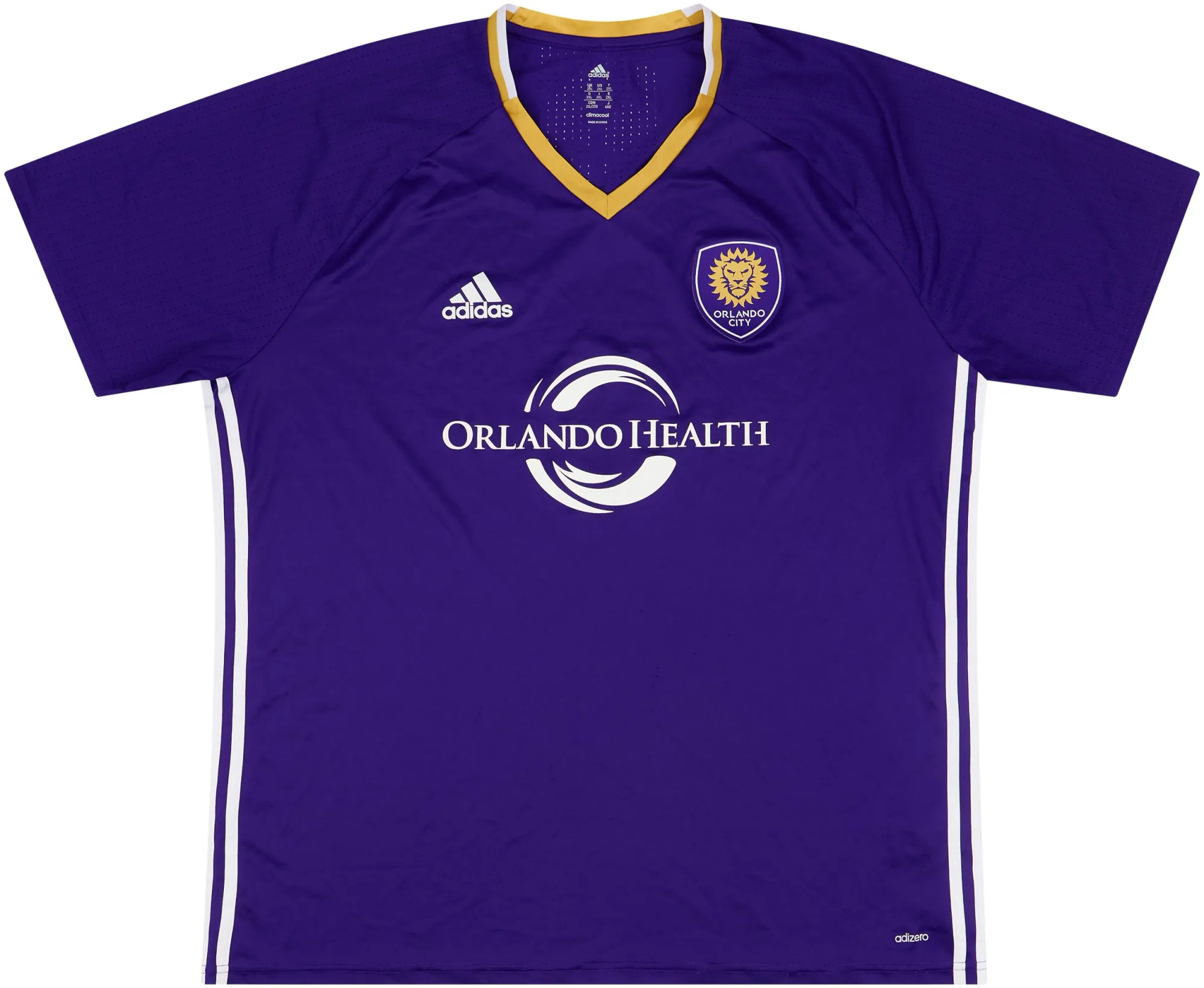 adidas Orlando City Mens SS Player Issue Home Shirt 2015