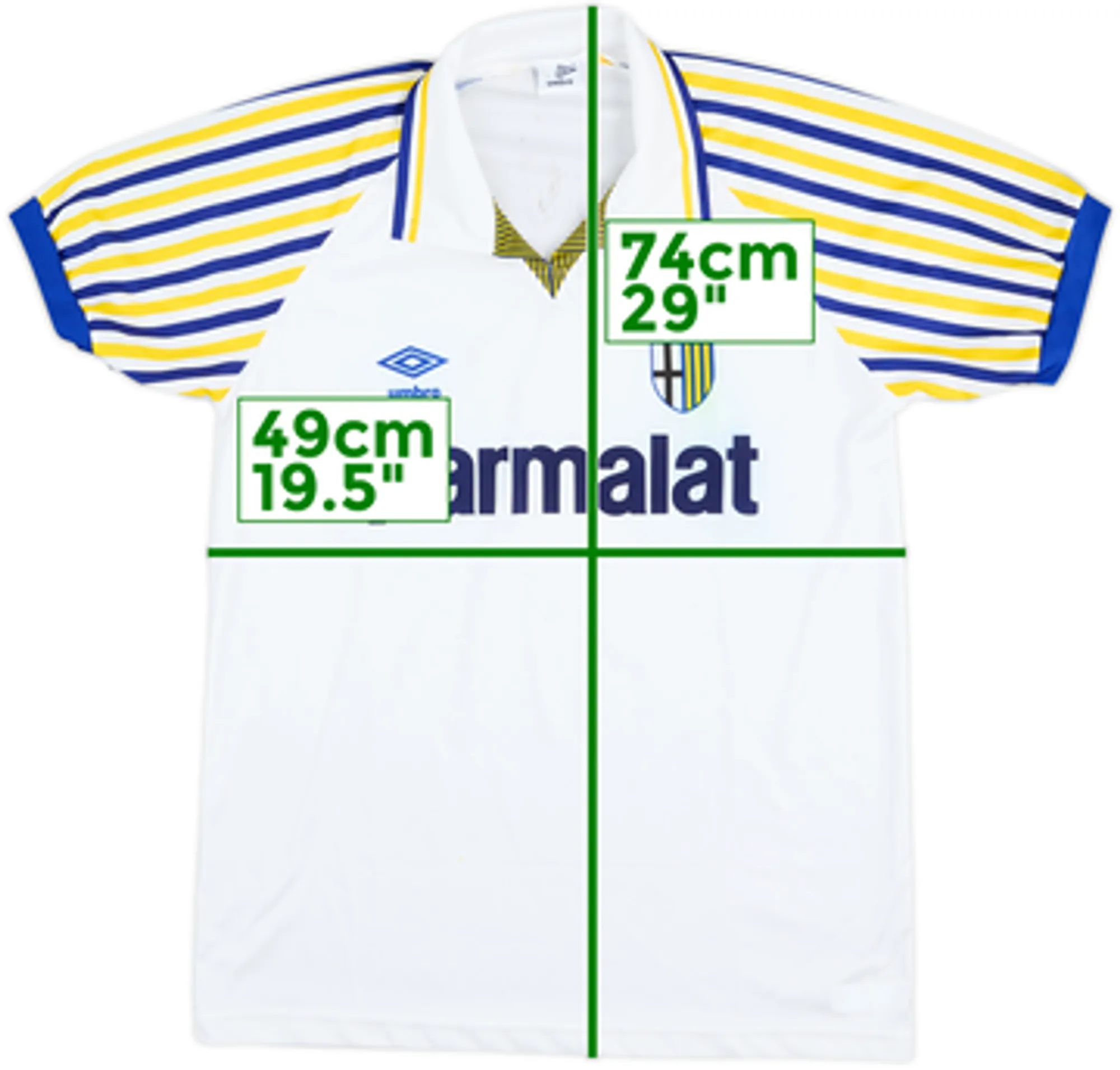 Umbro Parma Mens SS Home Shirt 1990/91