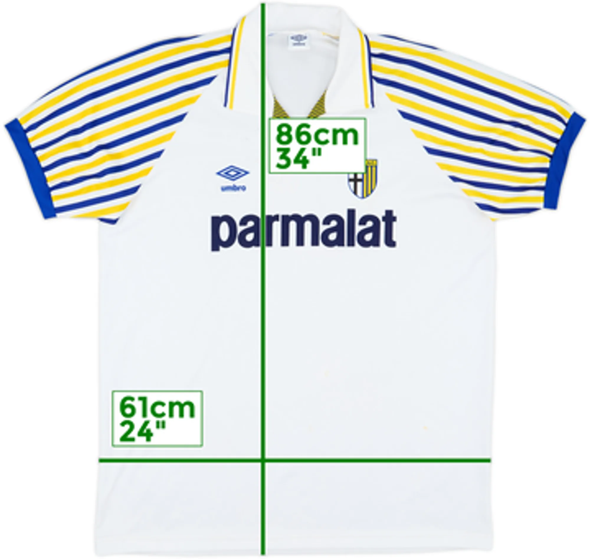 Umbro Parma Mens SS Home Shirt 1990/91
