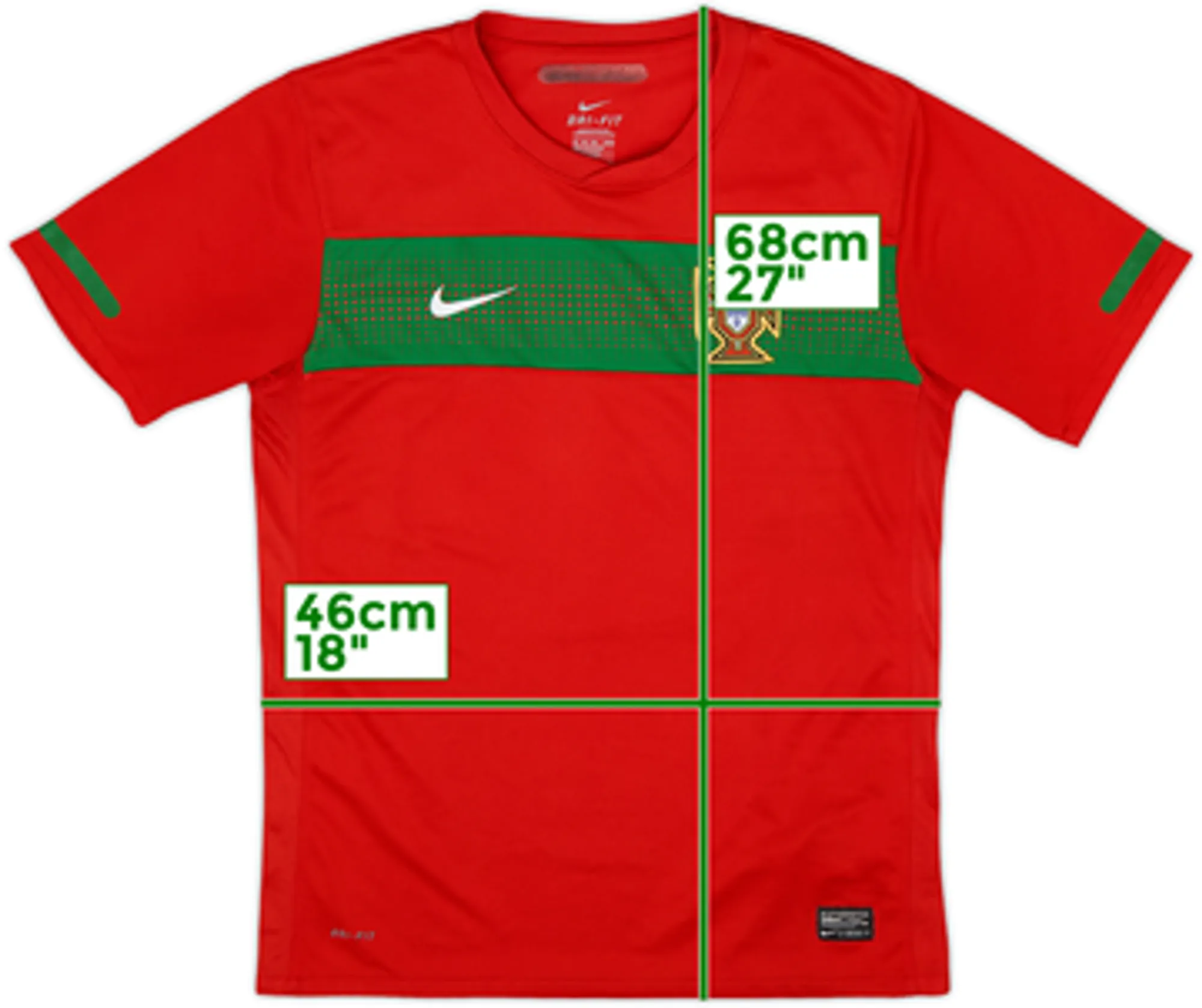 Nike Portugal Boys SS Home Shirt 2010